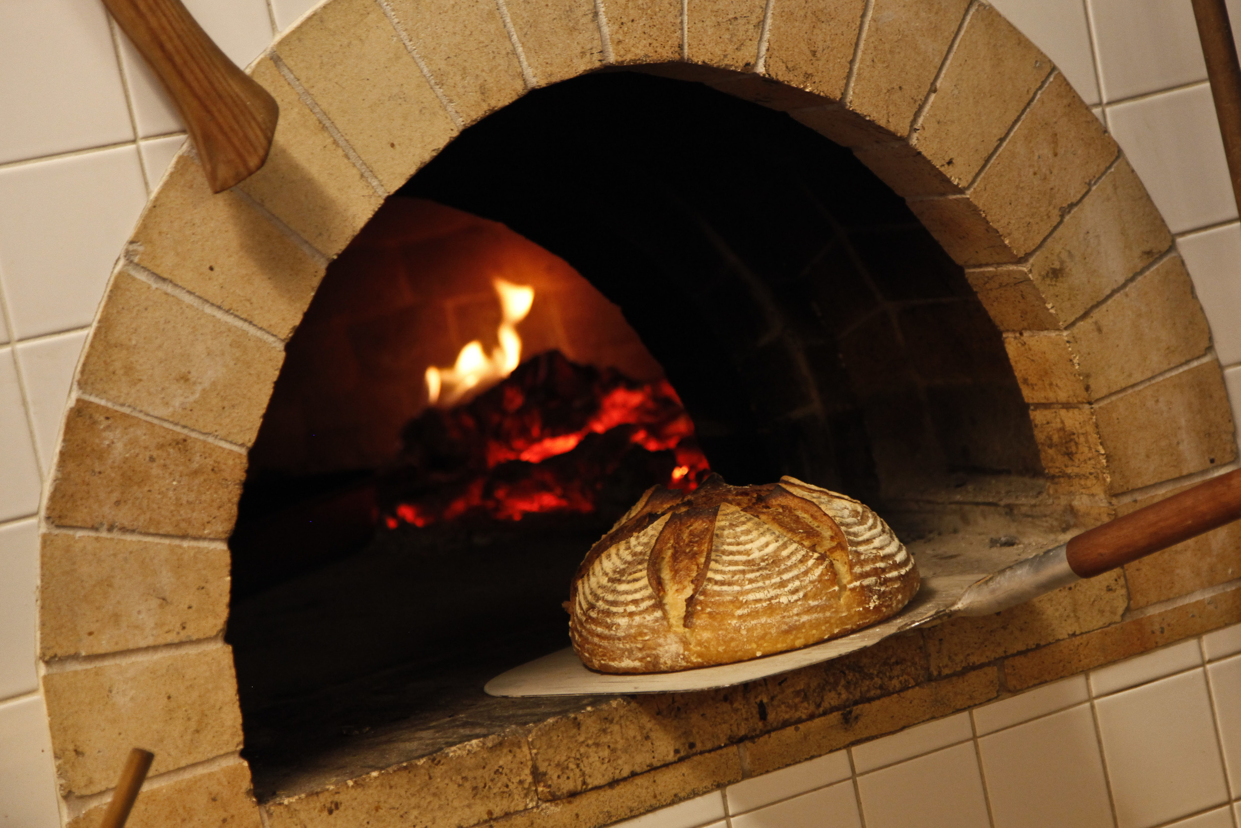 Trendy restaurant executing eclectic dishes in a concrete-walled space with a wood-fired oven.