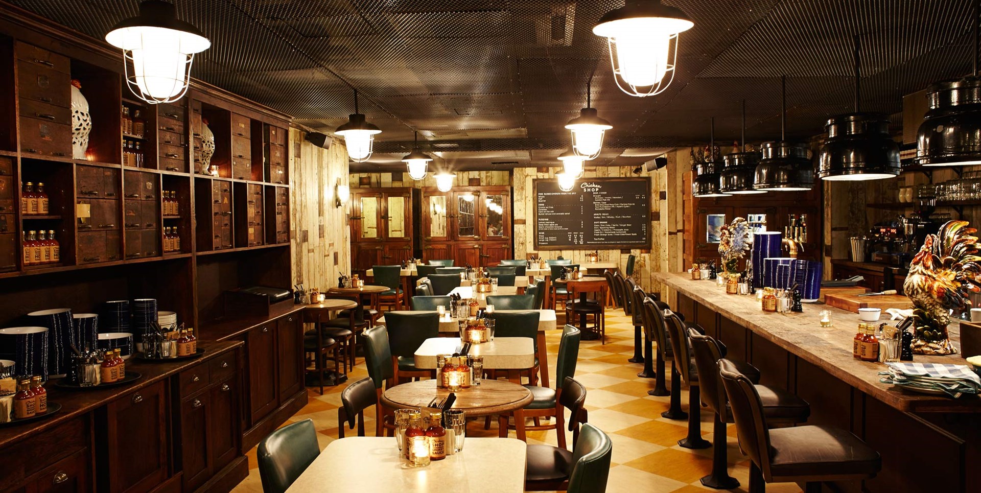 You'd be clucking mad to miss out on a trip to Chicken Shop. Set in our basement, it's all about the rotisserie chicken here served with a banging selection of sides.