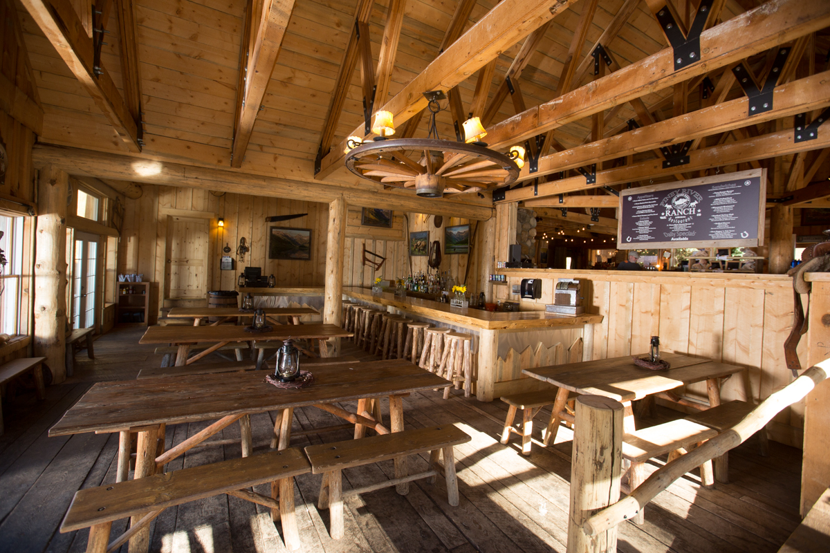 Pull up a chair in the lodge dining area or have a seat at the outdoor patio tables.