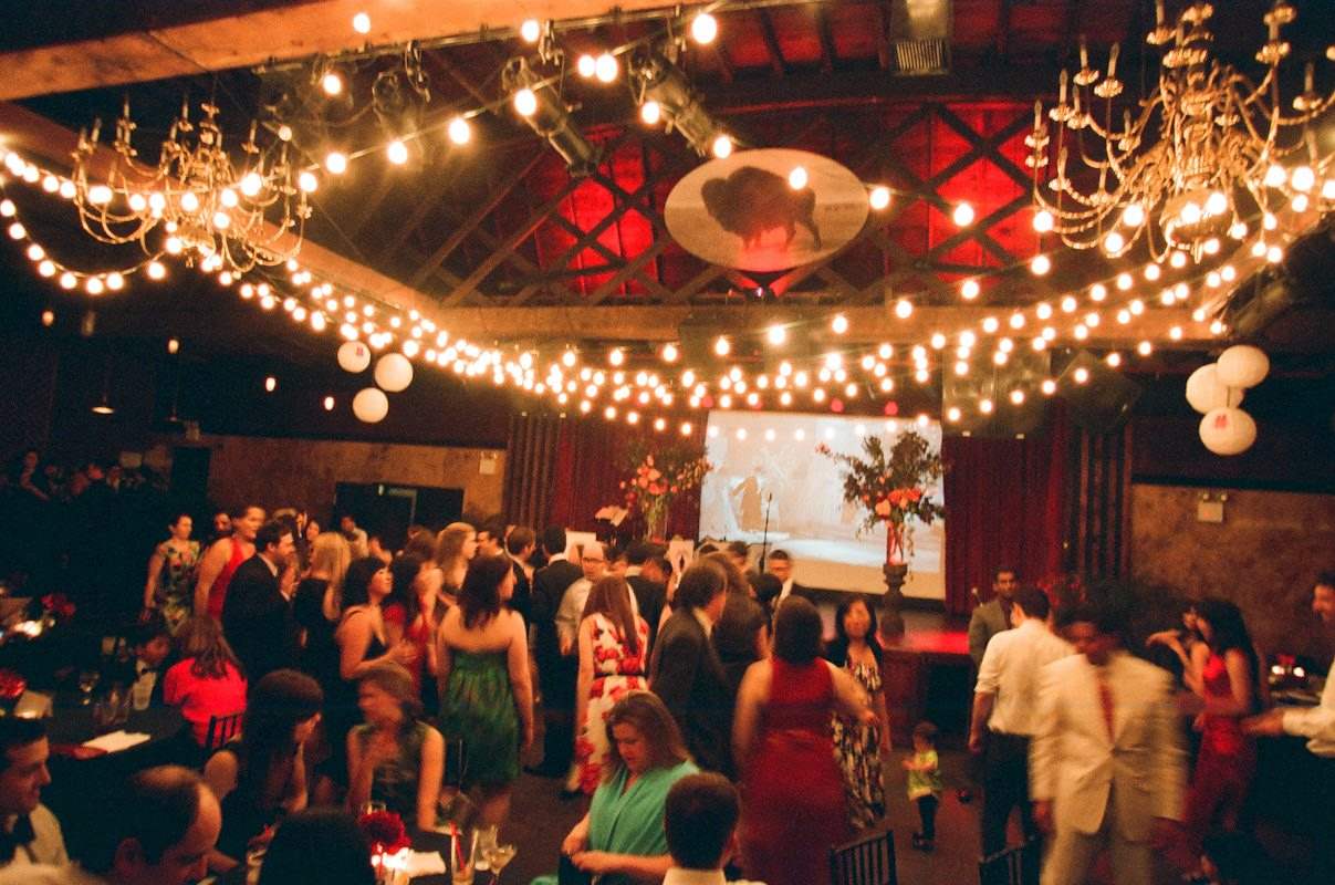 The Main Room boasts 25-foot wooden arched ceilings, a 450-square foot stage, and unobstructed views from any part of the room.