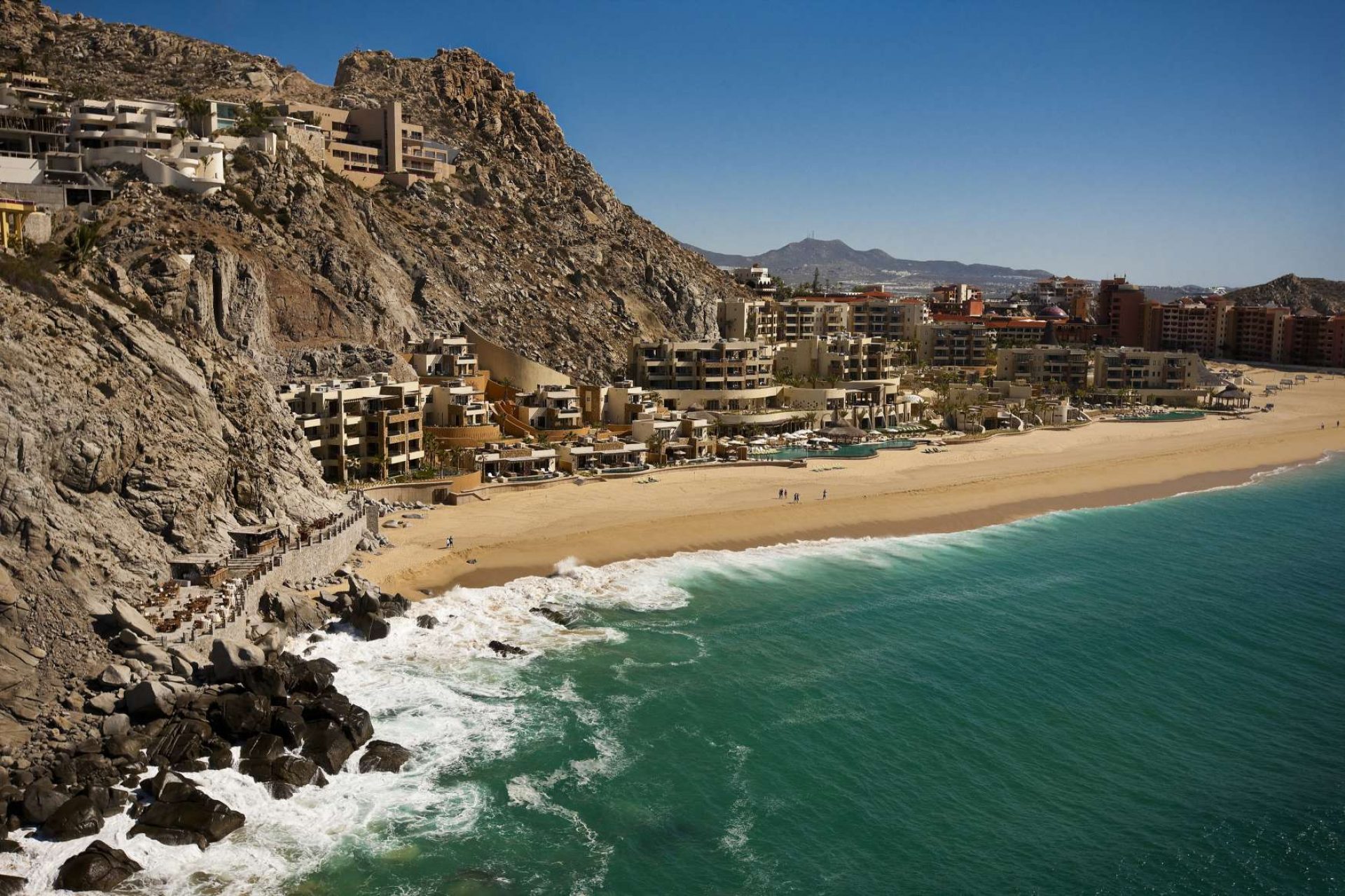 On the southernmost tip of Mexico's Baja California Peninsula, carved into a cliff on 24 mountainside and pristine oceanfront acres, lies The Resort at Pedregal.