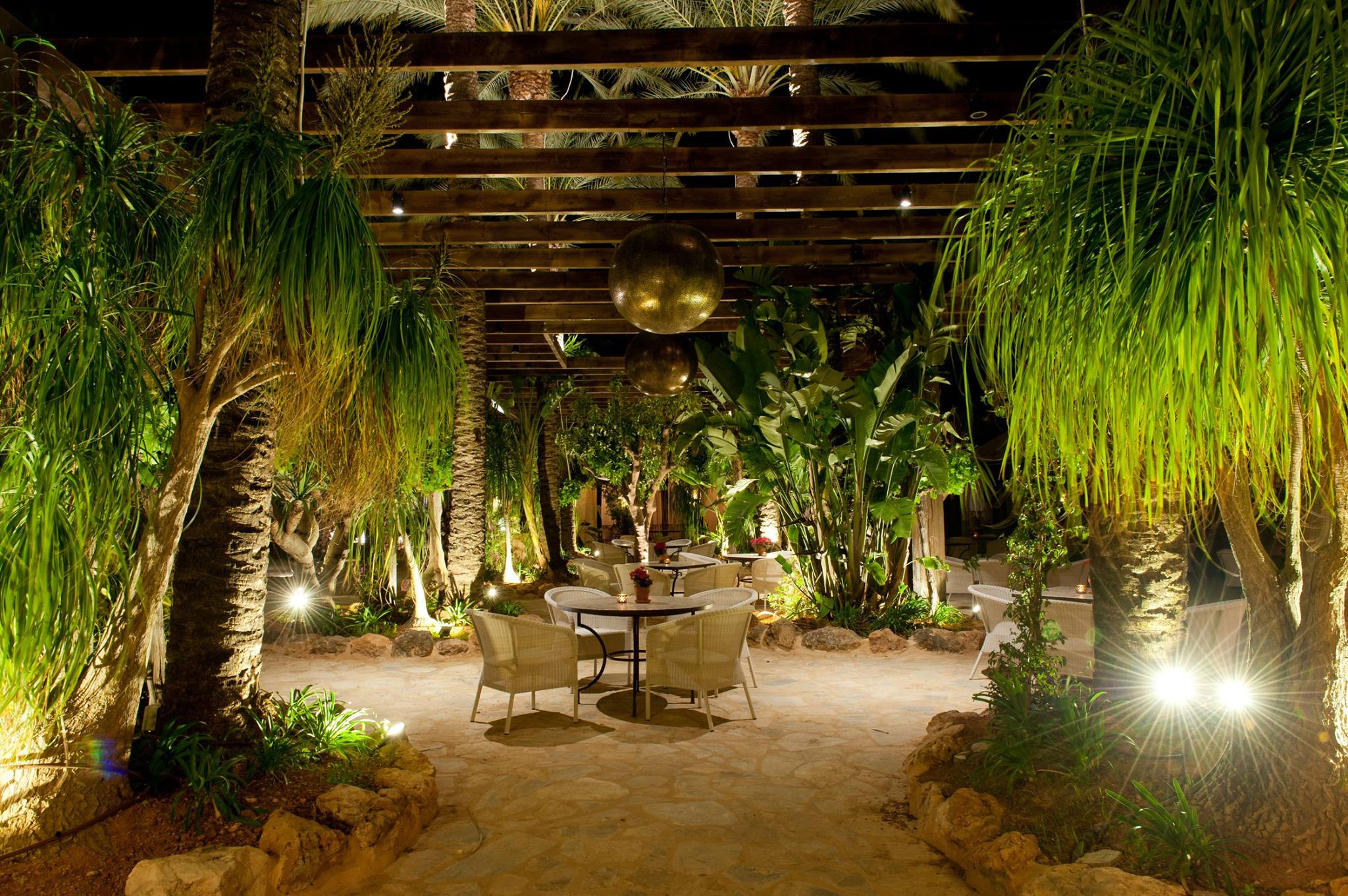 Enjoy a meal outdoor surrounded by nature.