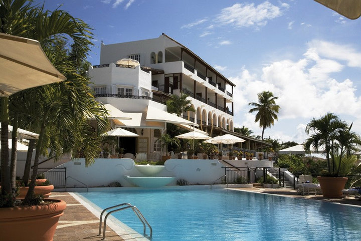 View of the resort from the pool.