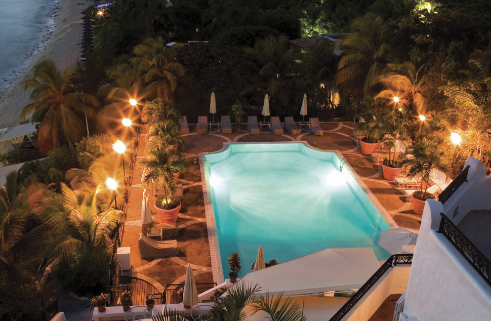 Evening view of the pool.