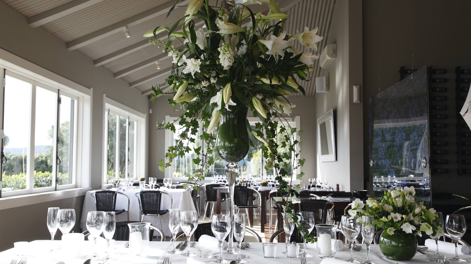 The Bistro has a capacity of 110 people for a wedding.