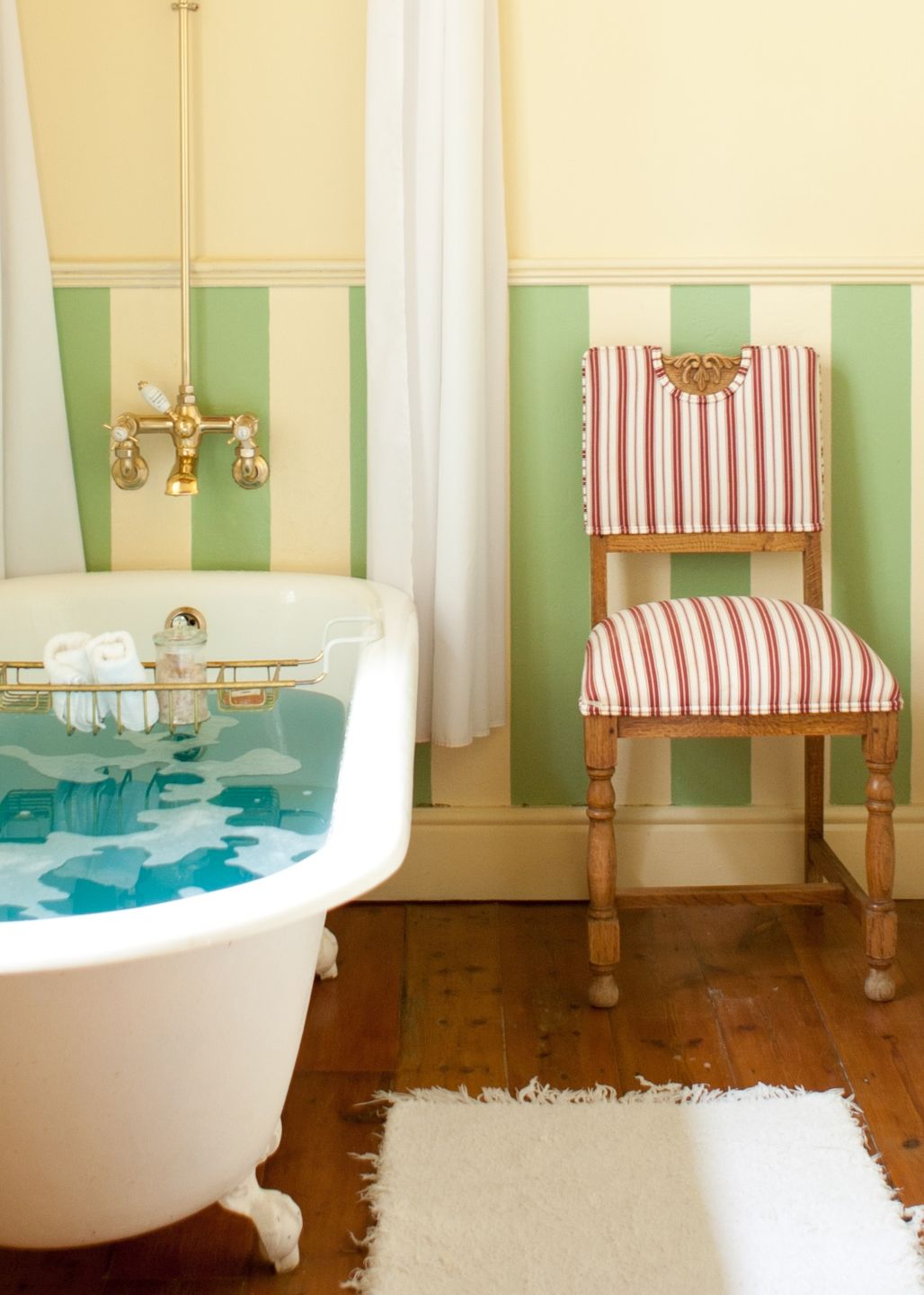 Take a relaxing bath after a day of adventure.