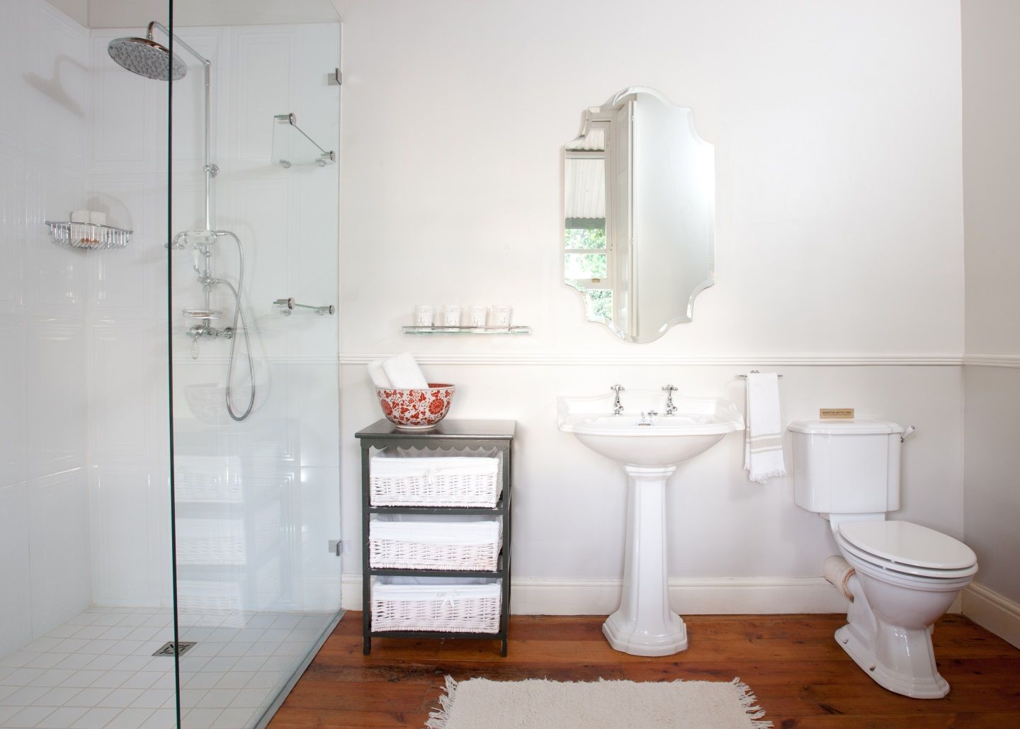 Our own toiletries add a special touch to the Victorian-style bathrooms.