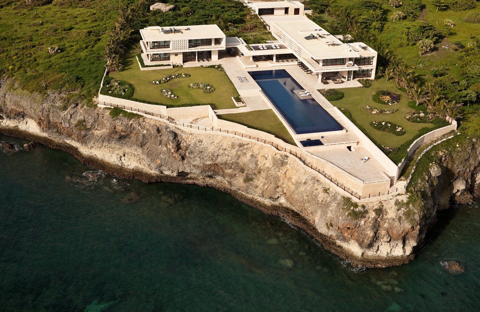 Aerial view of the property.