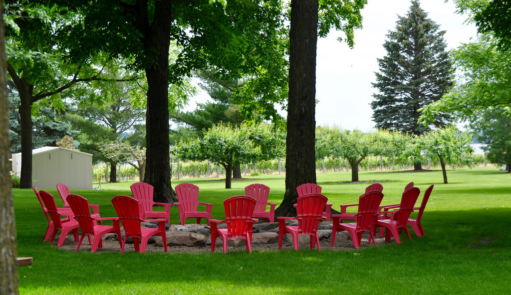 Guests enjoy the outdoor novelties of enchanting gardens, quaint wooded trails and playful rustic fire pits.