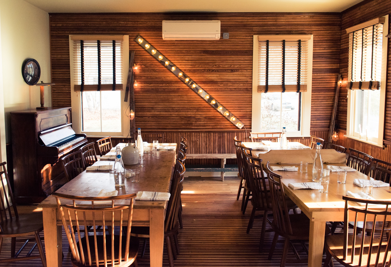 Our small open kitchen is in our 100+ year old bowling alley and our deliveries from the farms come through the front door.