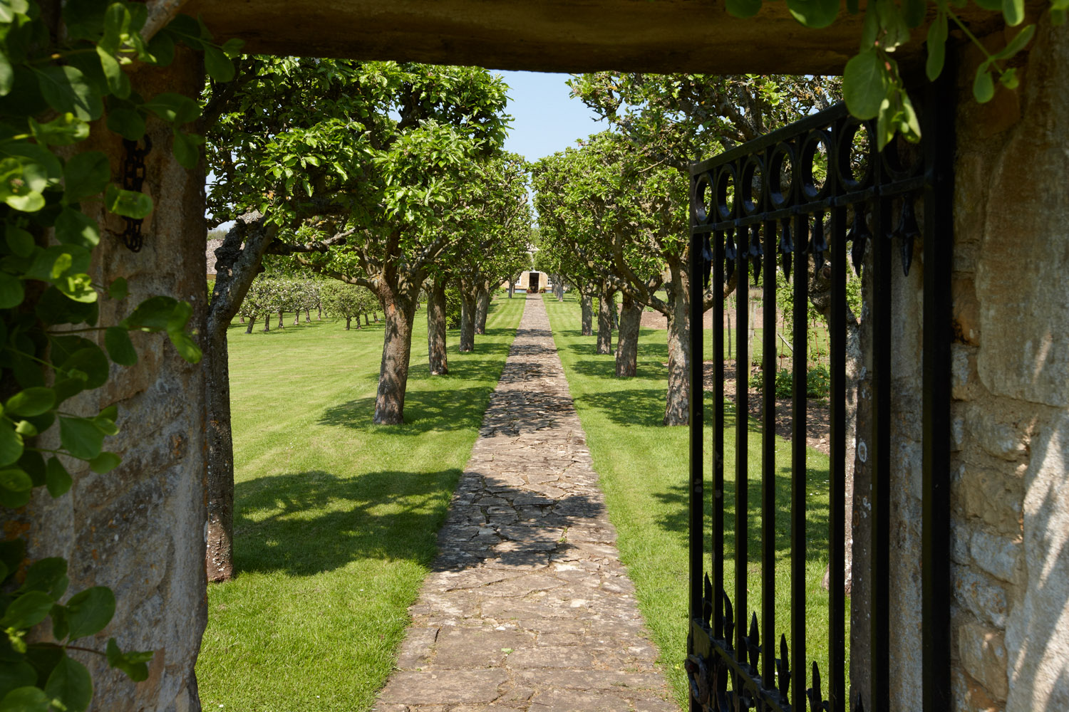 The garden has numerous pear, apple and plum trees and vegetables planted to supply the house throughout the year.