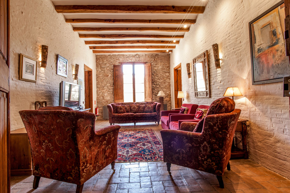 Sitting room with old rustic charm.