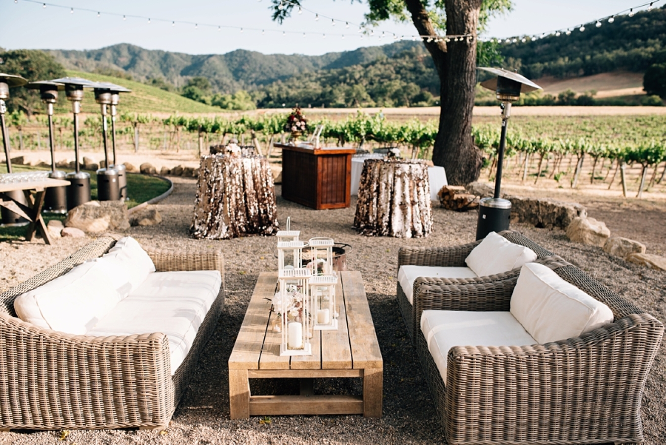 Cocktail Reception – your choice of location – on the vineyard patio or indoors in the tasting room & wine bar.