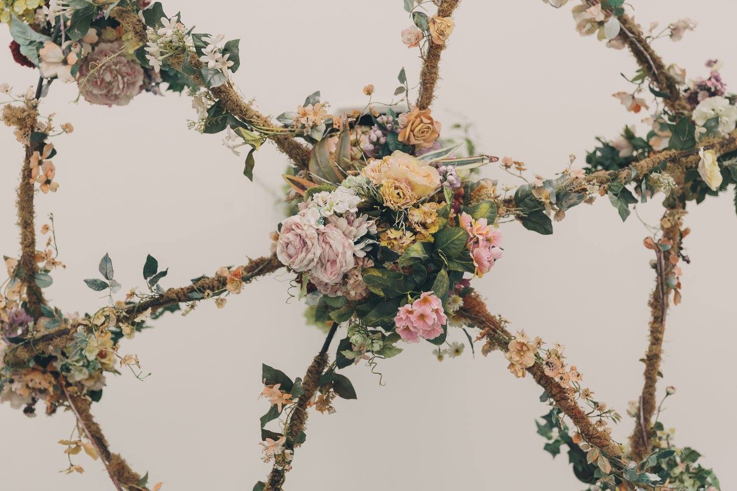 The beautiful Orangery dates from the Georgian period with chandeliers romantically entwined with flowers.