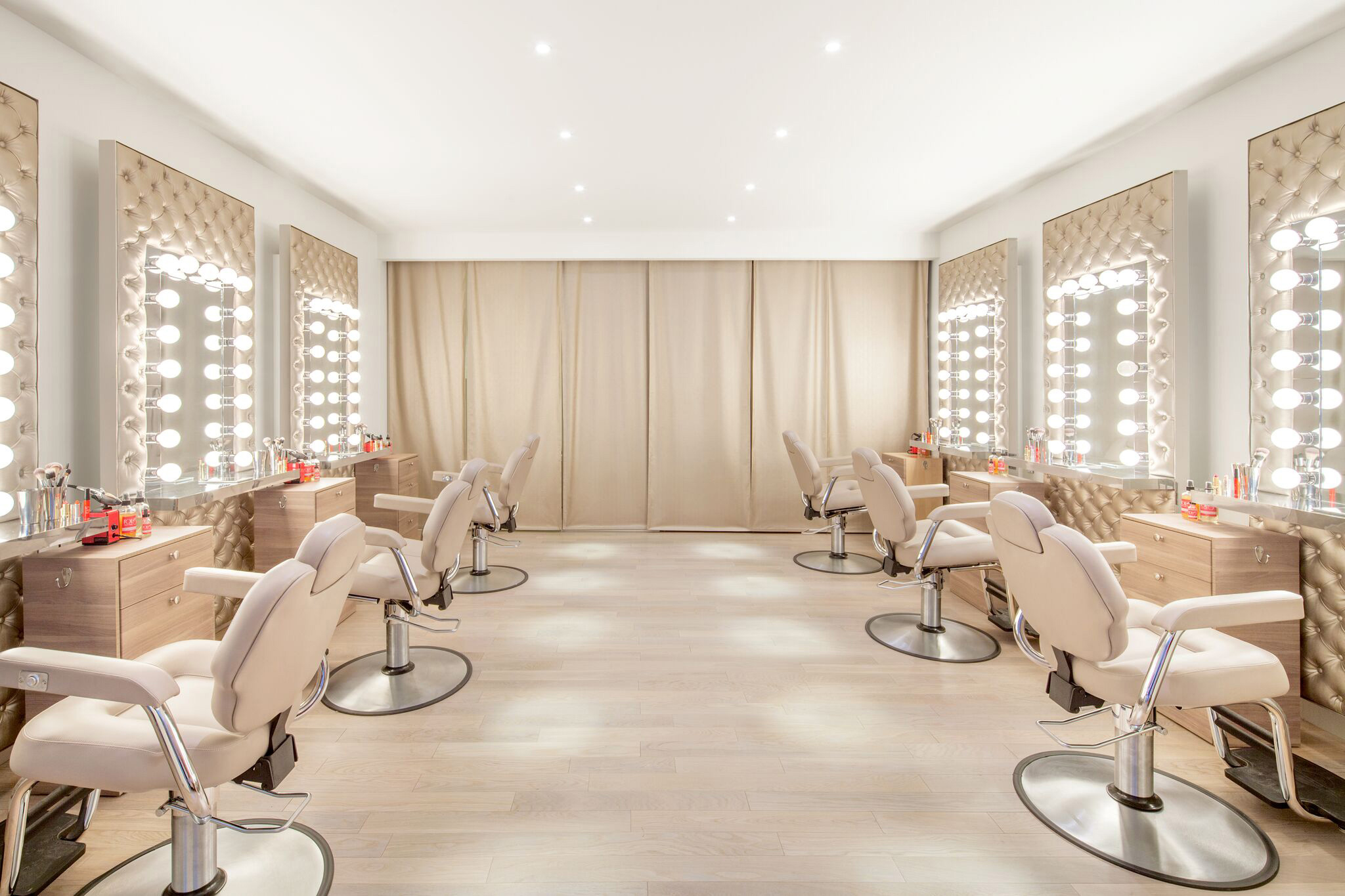 Come get your makeup done with your girlfriends and enjoy this glamorous space.