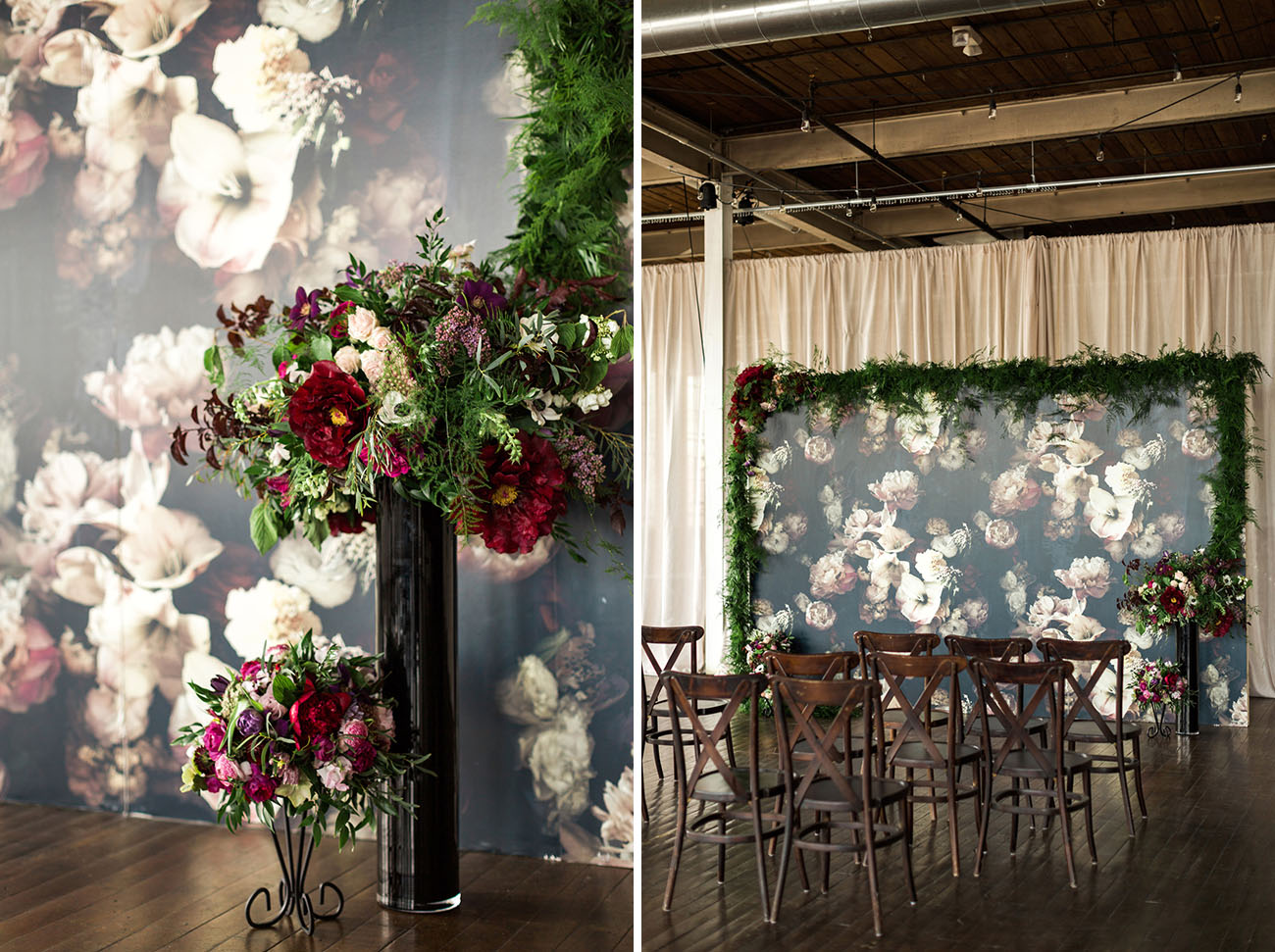 Keep the studio's natural urban, industrial look for a late night rock concert or transform the space into a beautiful banquet hall, taking full advantage of its two long, window-lined walls to fill the room with natural light.