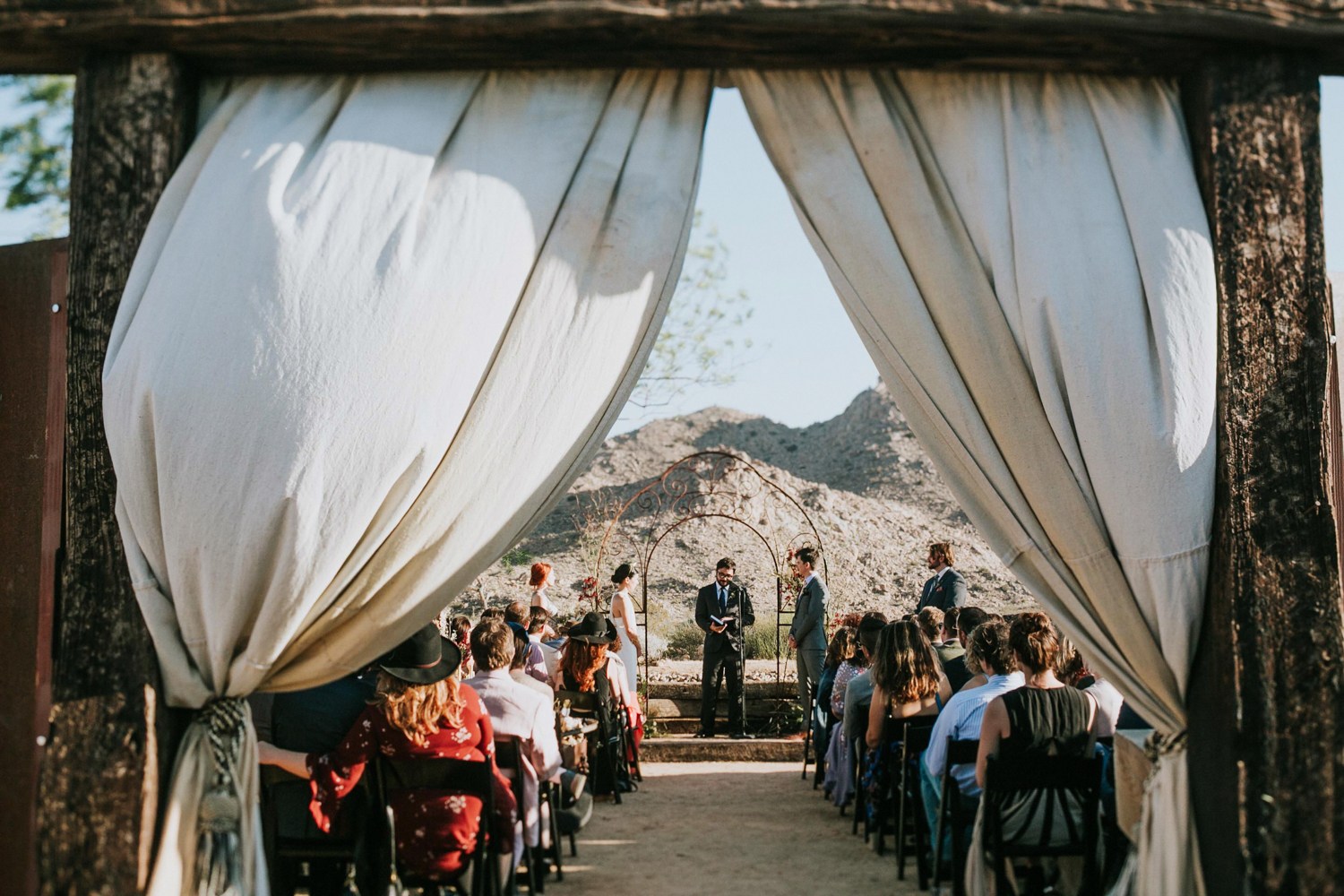 Desert ceremony with spectacular views!