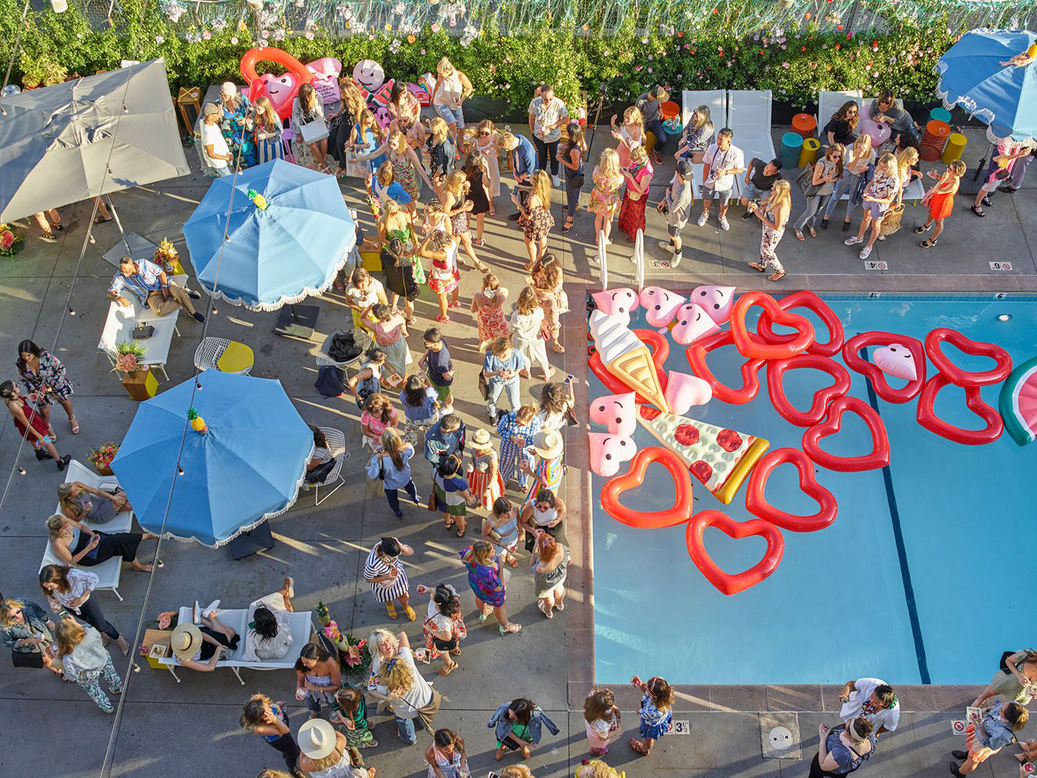 Aerial view of the pool.