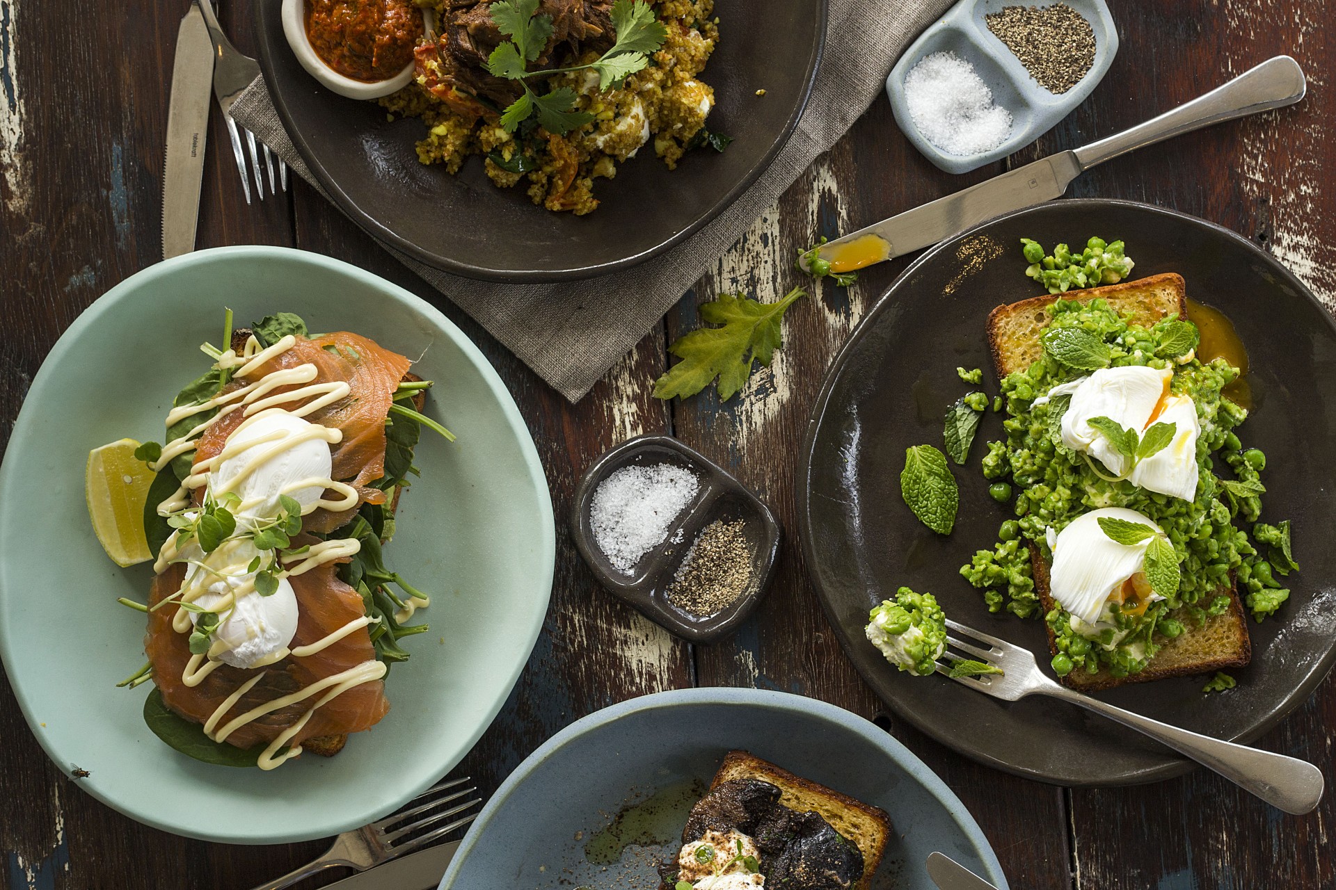 Delicious meals prepared by the chef.