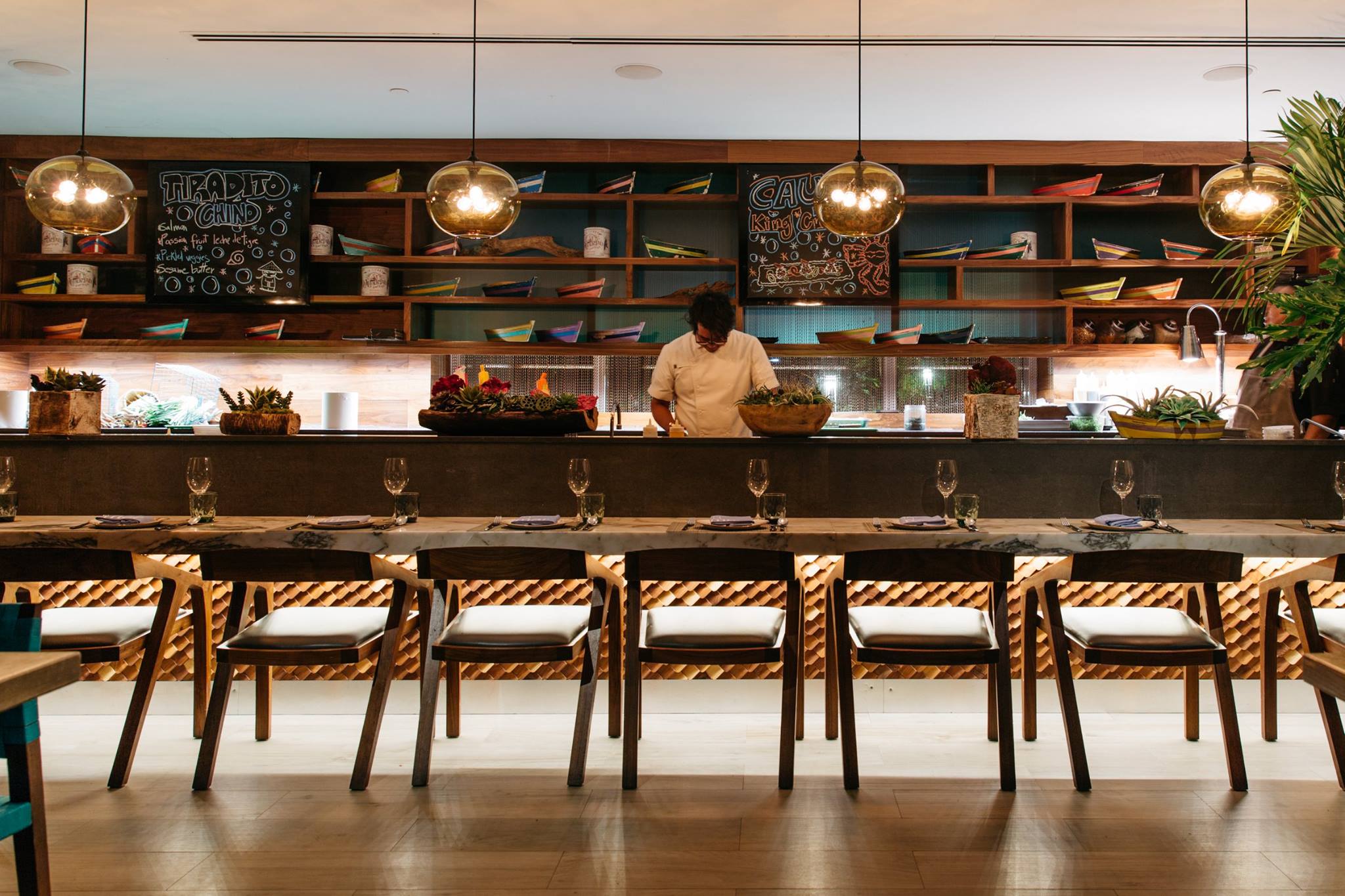 Offering a mix of indoor and outdoor seating with three lively bars providing distinctive culinary experiences the menu ranges from upscale novo-Andean fare to Asian-Peruvian fusion and traditional seafood ceviche.