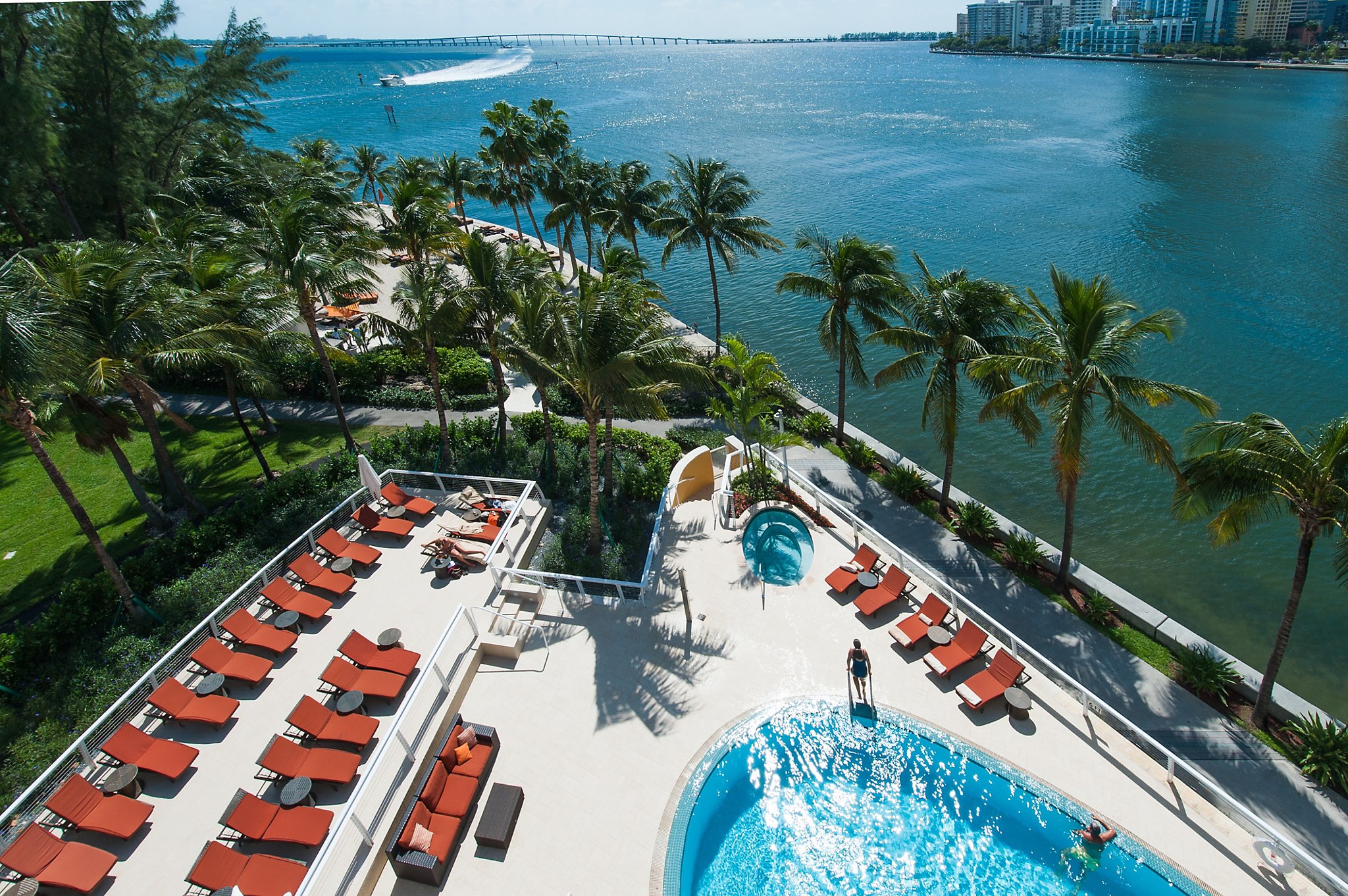 Relax by the pool and enjoy the view.
