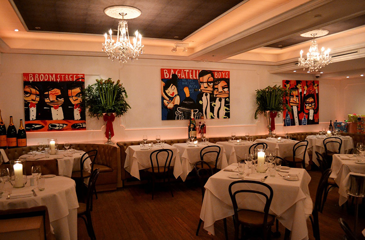 Bagatelle's opulent space accented by graffiti art breathes new life into it's guests thru its very lively, creative scene.