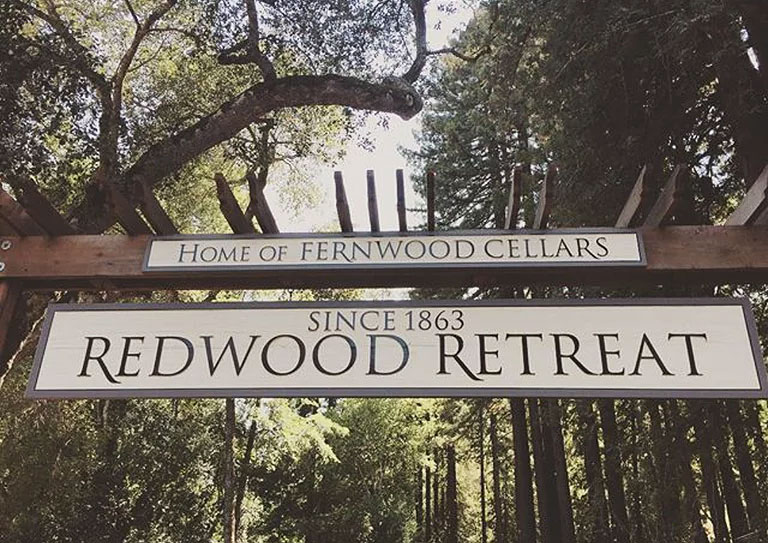 Nestled in a canyon at the base of the Santa Cruz Mountains, Redwood Retreat at Fernwood Cellars is a touch majestic, romantically picturesque, and ruggedly serene.