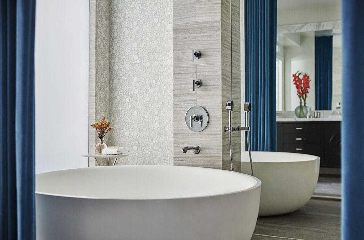 Relax in the soak in tub.