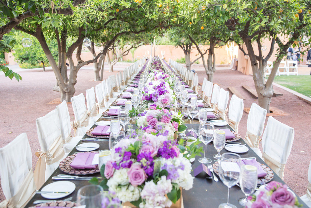 Romantic Wedding Reception in the Orange Grove