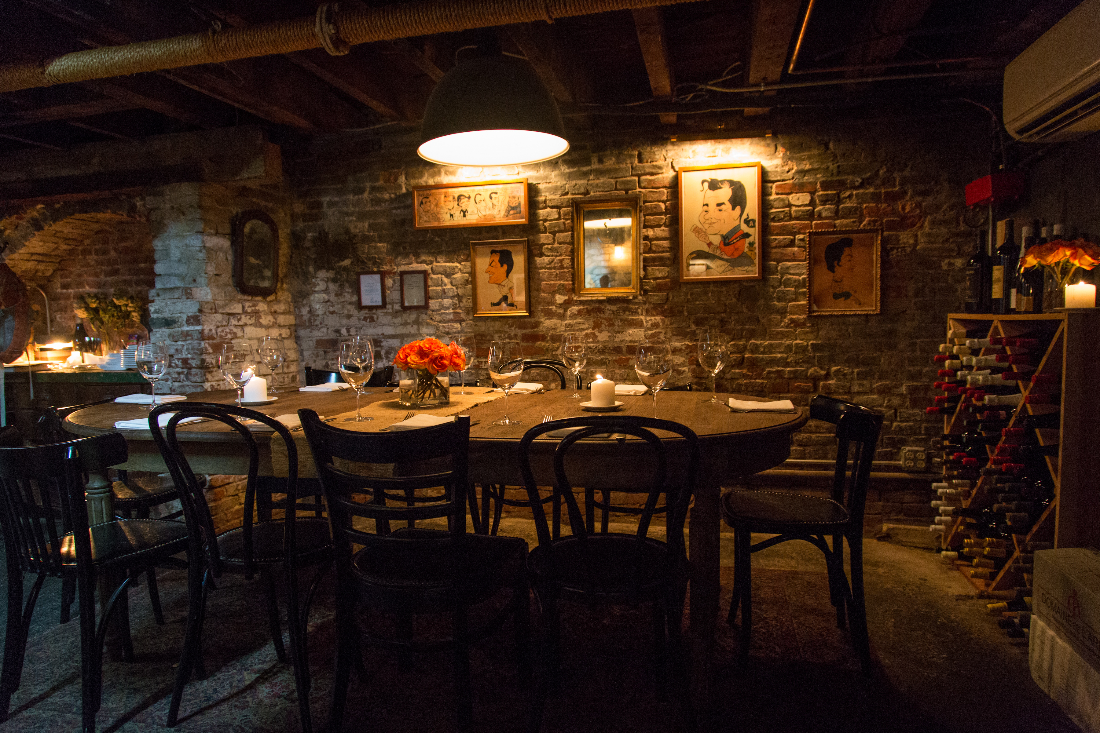 One of Fedora’s best kept secrets is the private dining room hidden below the restaurant.