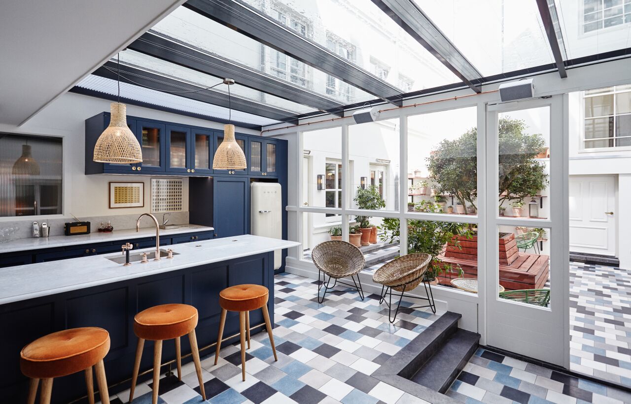 Pantry Kitchen & Courtyard with great natural lighting.