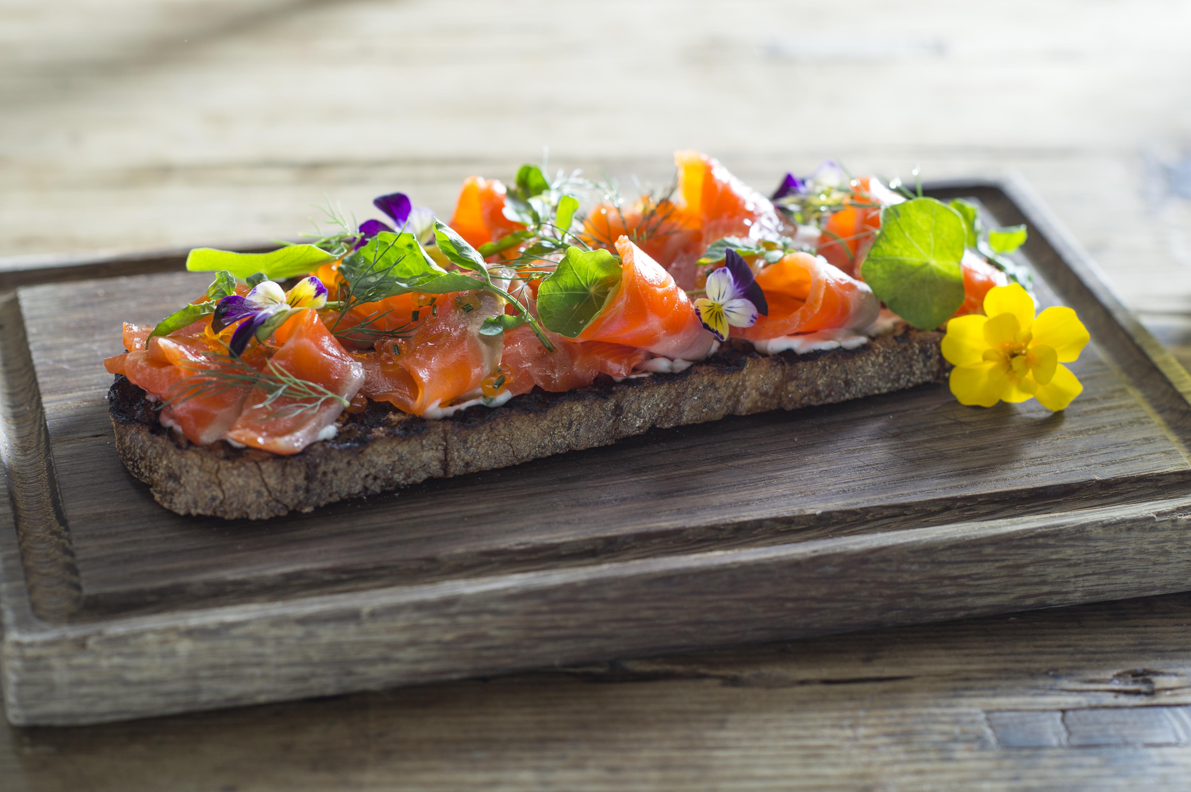Ingredients from the kitchen garden are incorporated in the menu, reflecting the integrity of the produce.