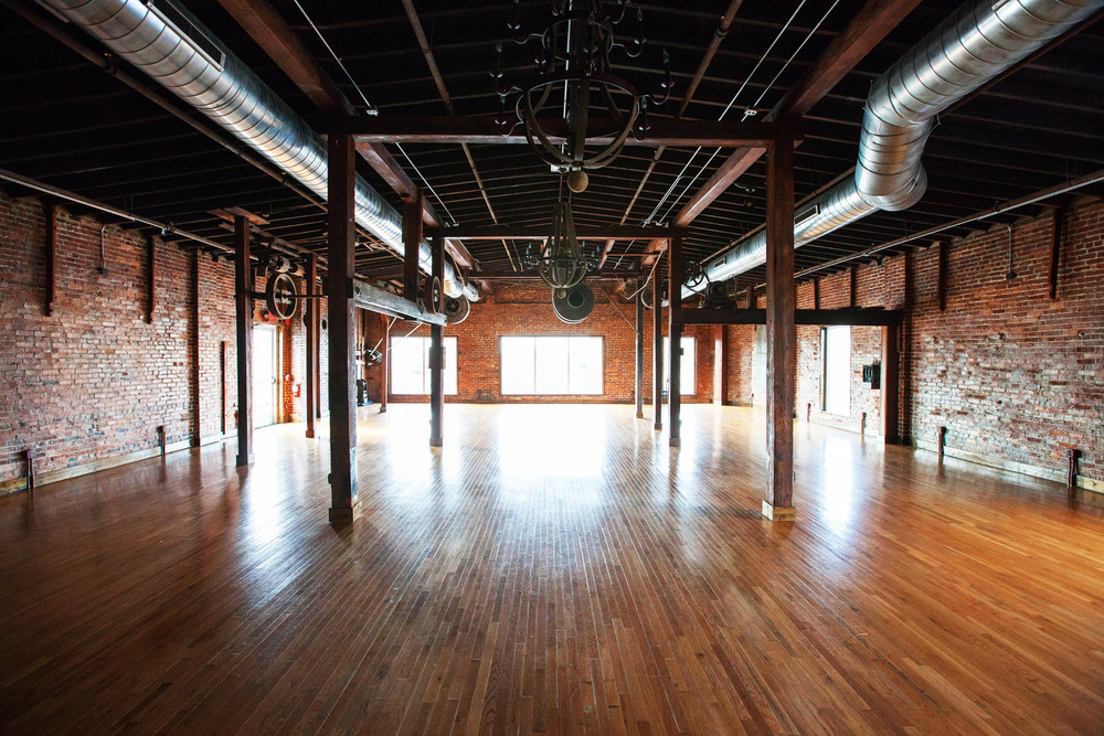 Its location on the building's third floor provides a spectacular view of downtown Nashville