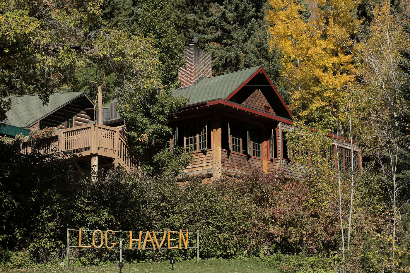 Log Haven is synonymous with wildflowers,waterfalls, and weddings.