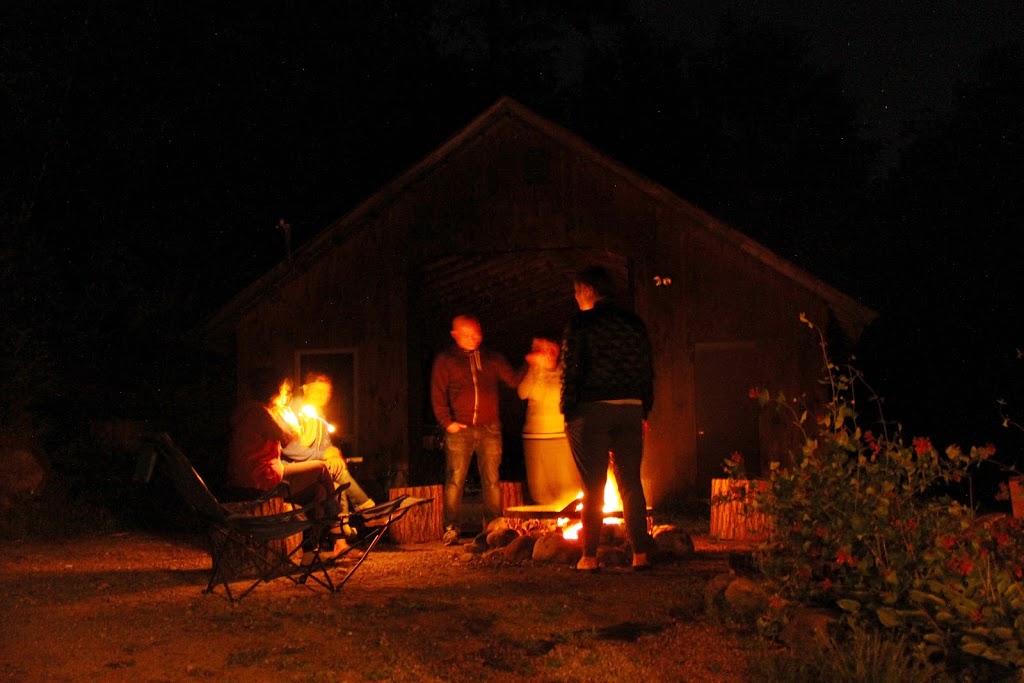 Every night ends with fireside stories.