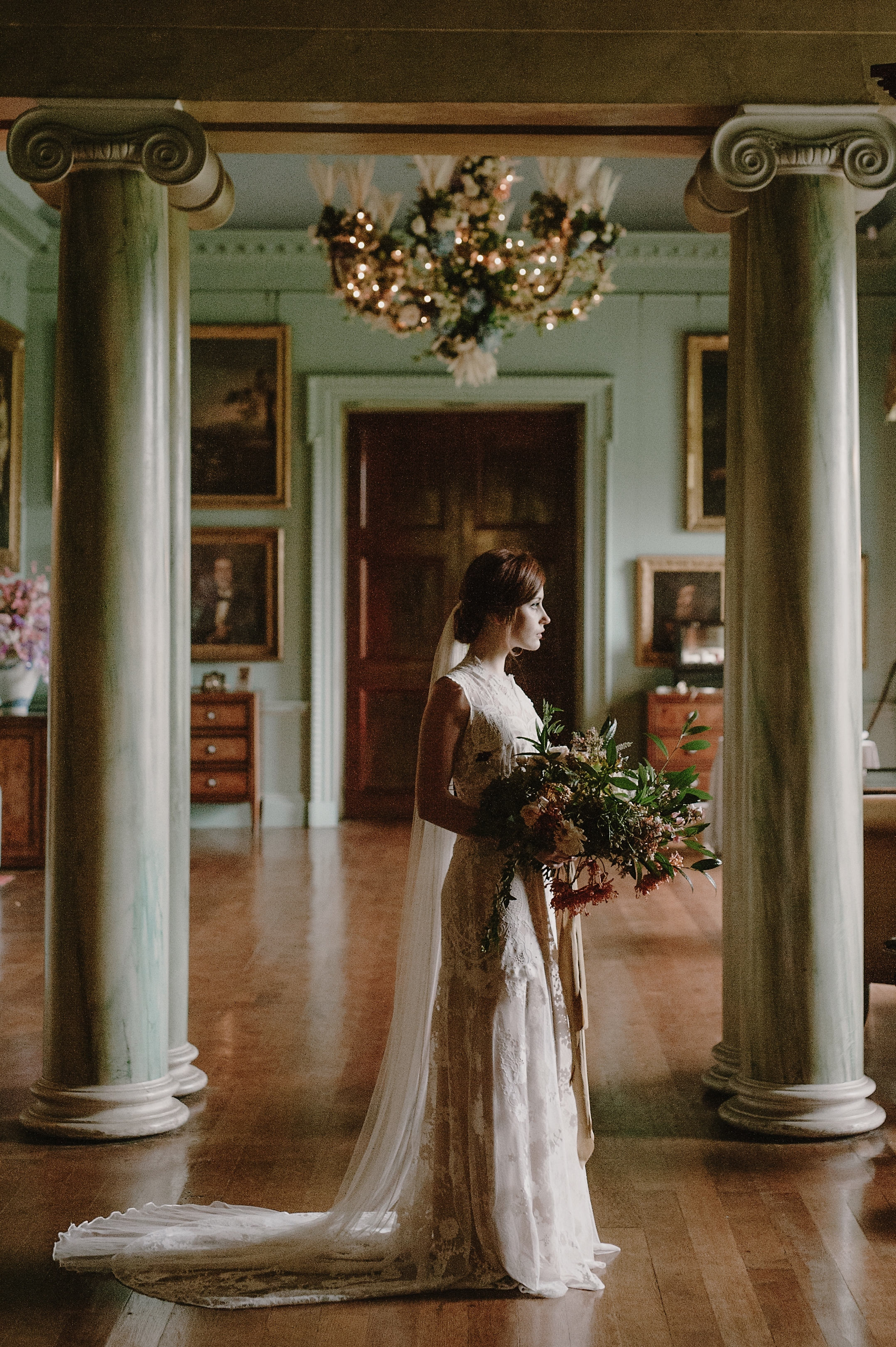 Bride in the John Soane Drawing Room