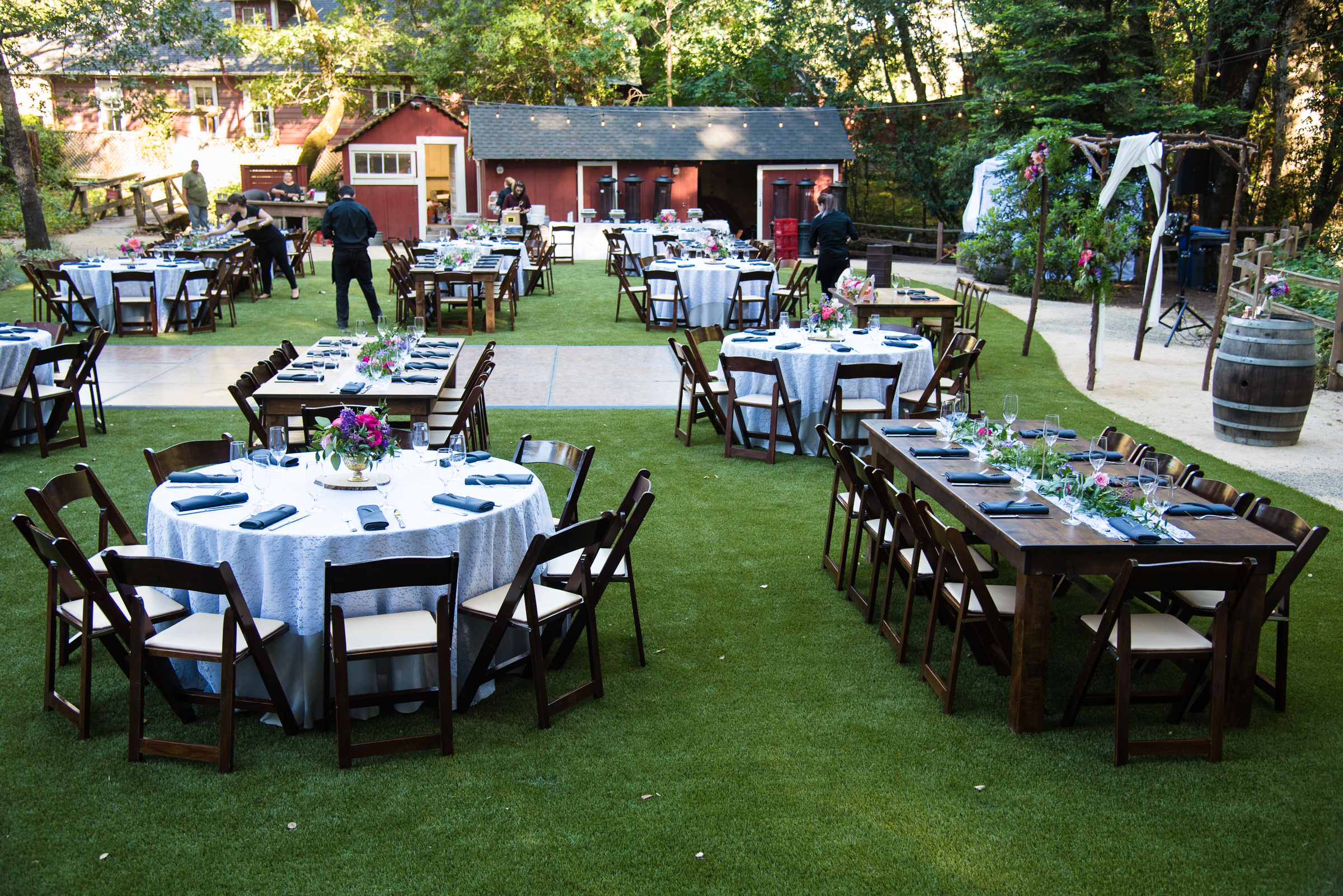 Reception in the lower grove