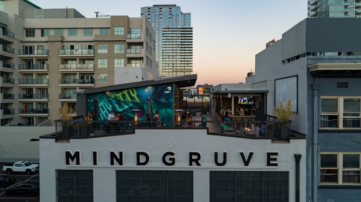 Rooftop view of Bay City Brewing
