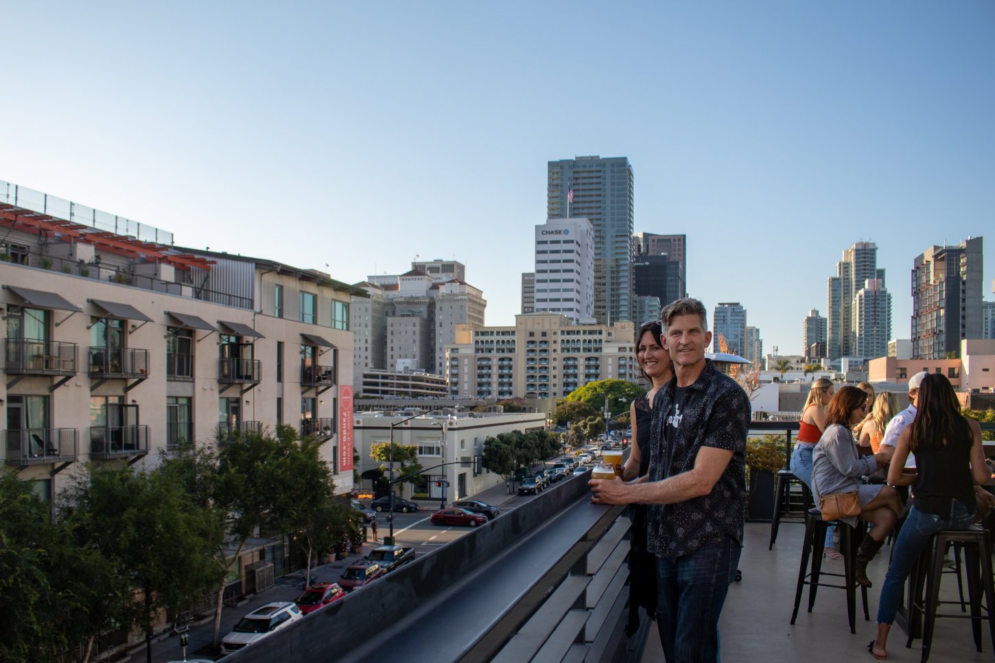 View of Downtown San Diego from Bay City Brewing East Village