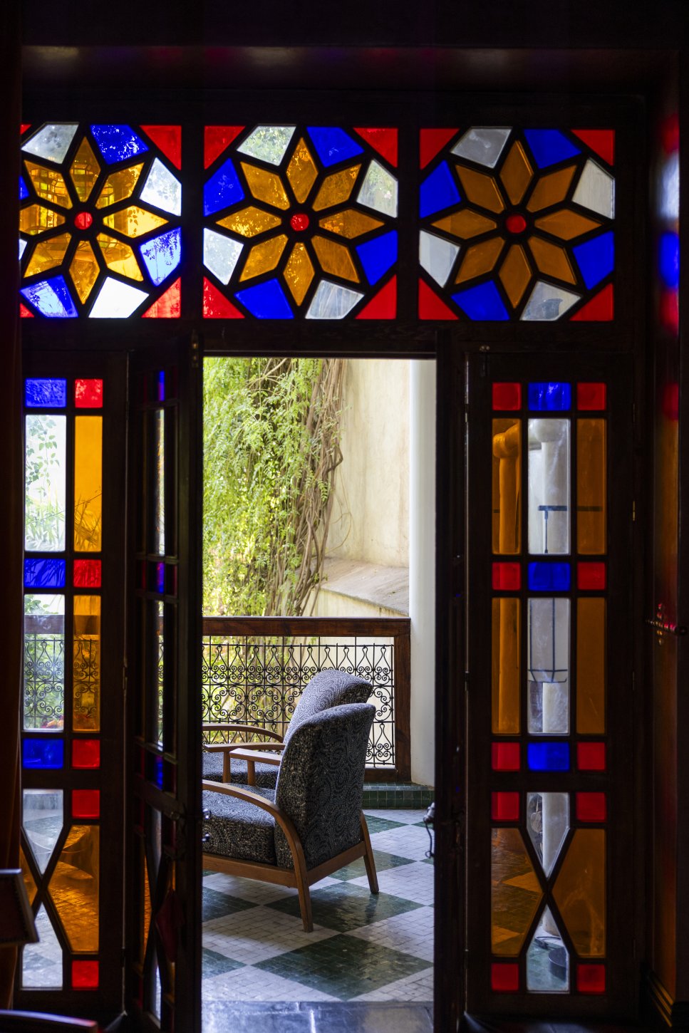 Stained glass features in every bedroom