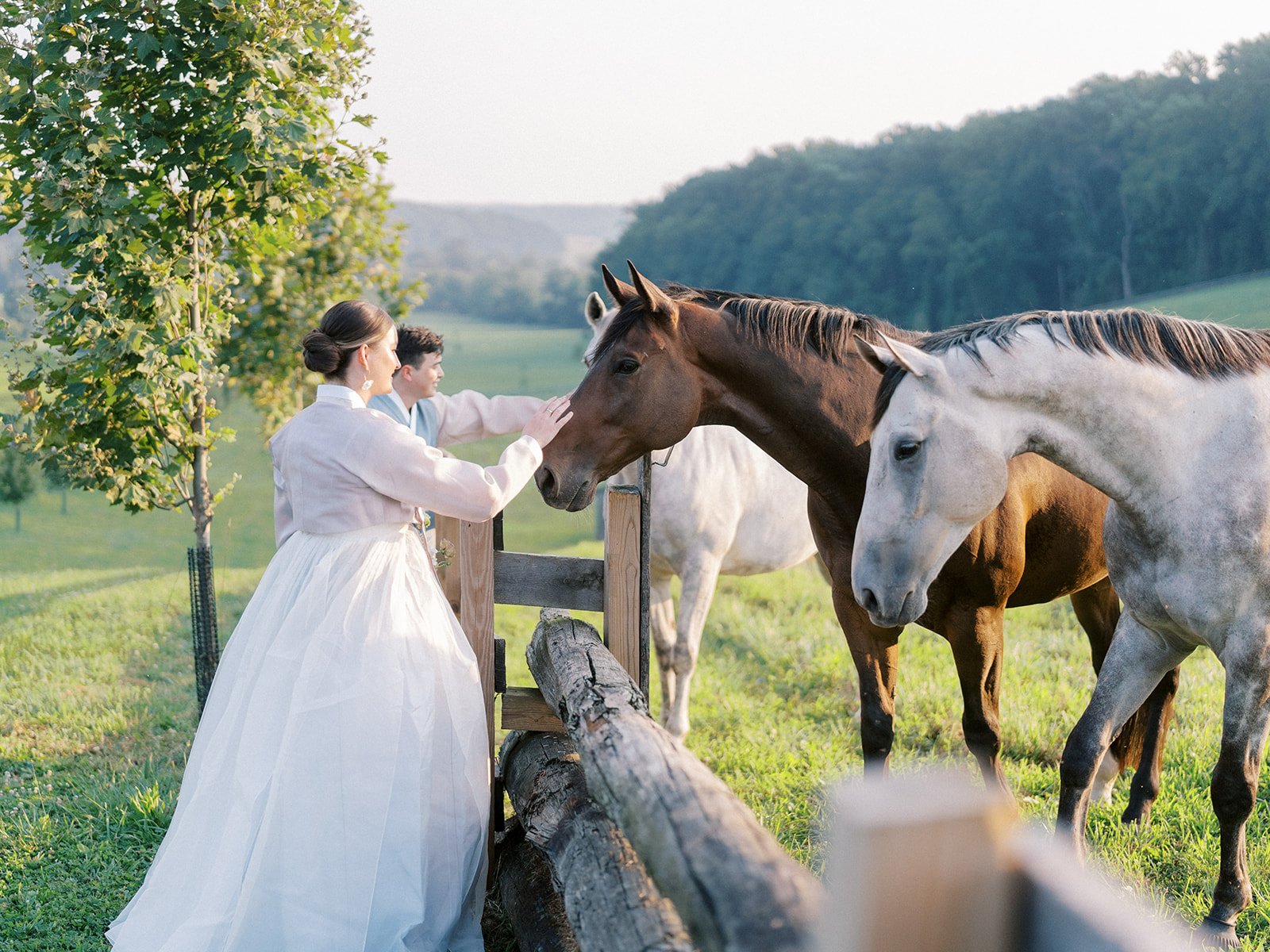 Couple with Horses