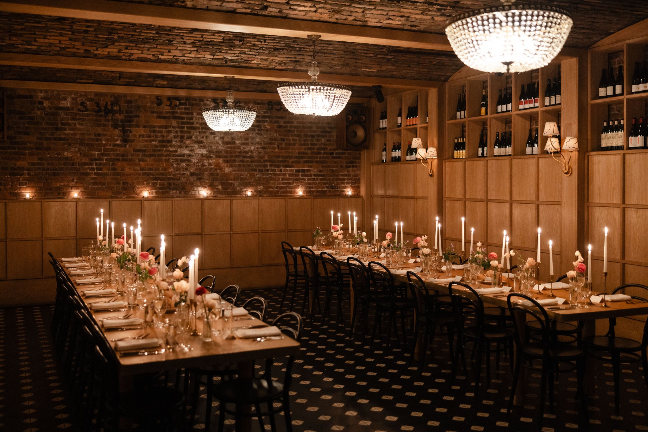Private dining in The Cellar, an extension of our acclaimed restaurant, Le Crocodile