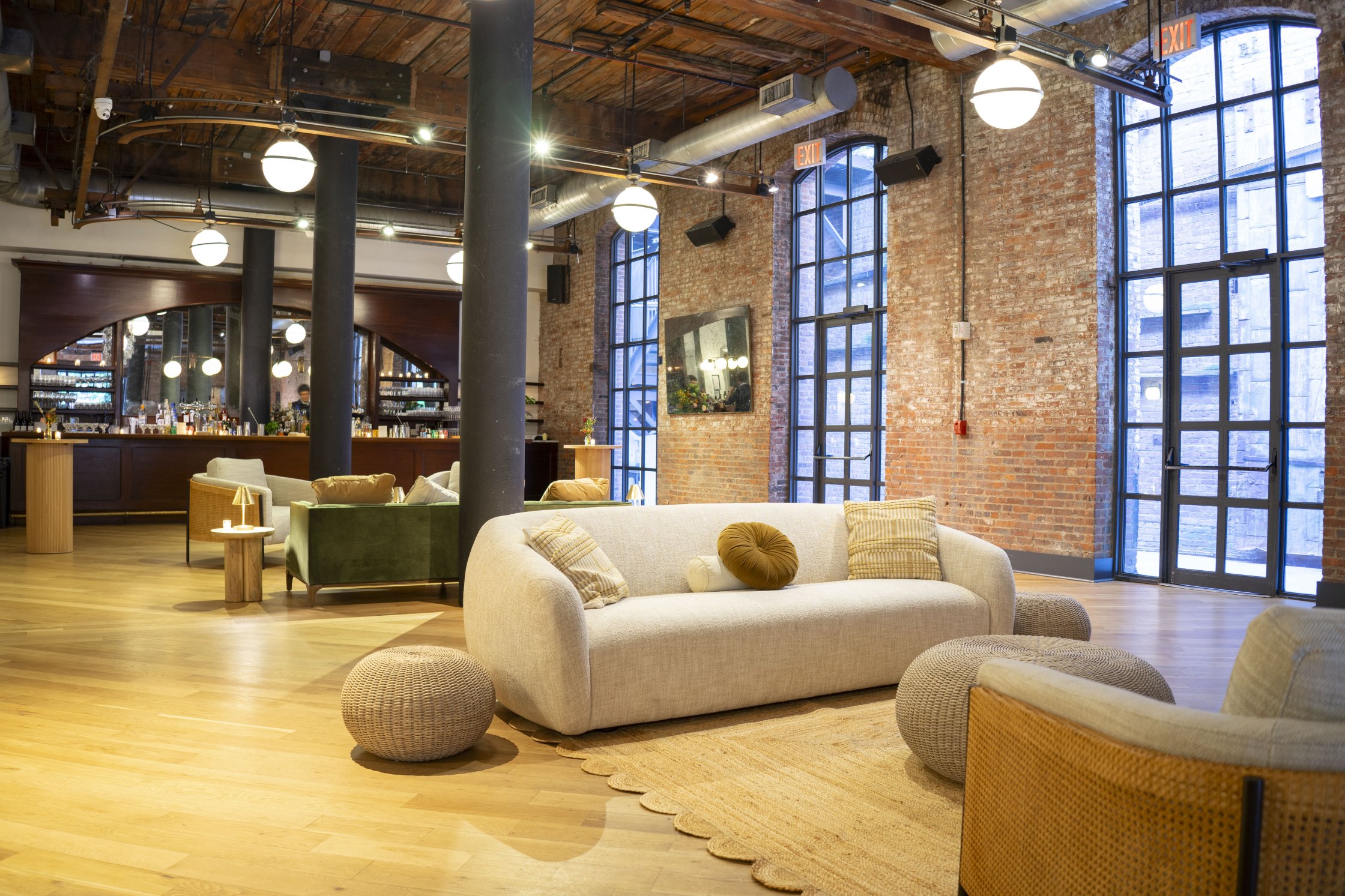 At 2,100 square feet, the Main Hall's generous proportions and flexible layout comfortably adapt to a variety of event formats including conferences, cocktail receptions, dinners, brand activations, and more.