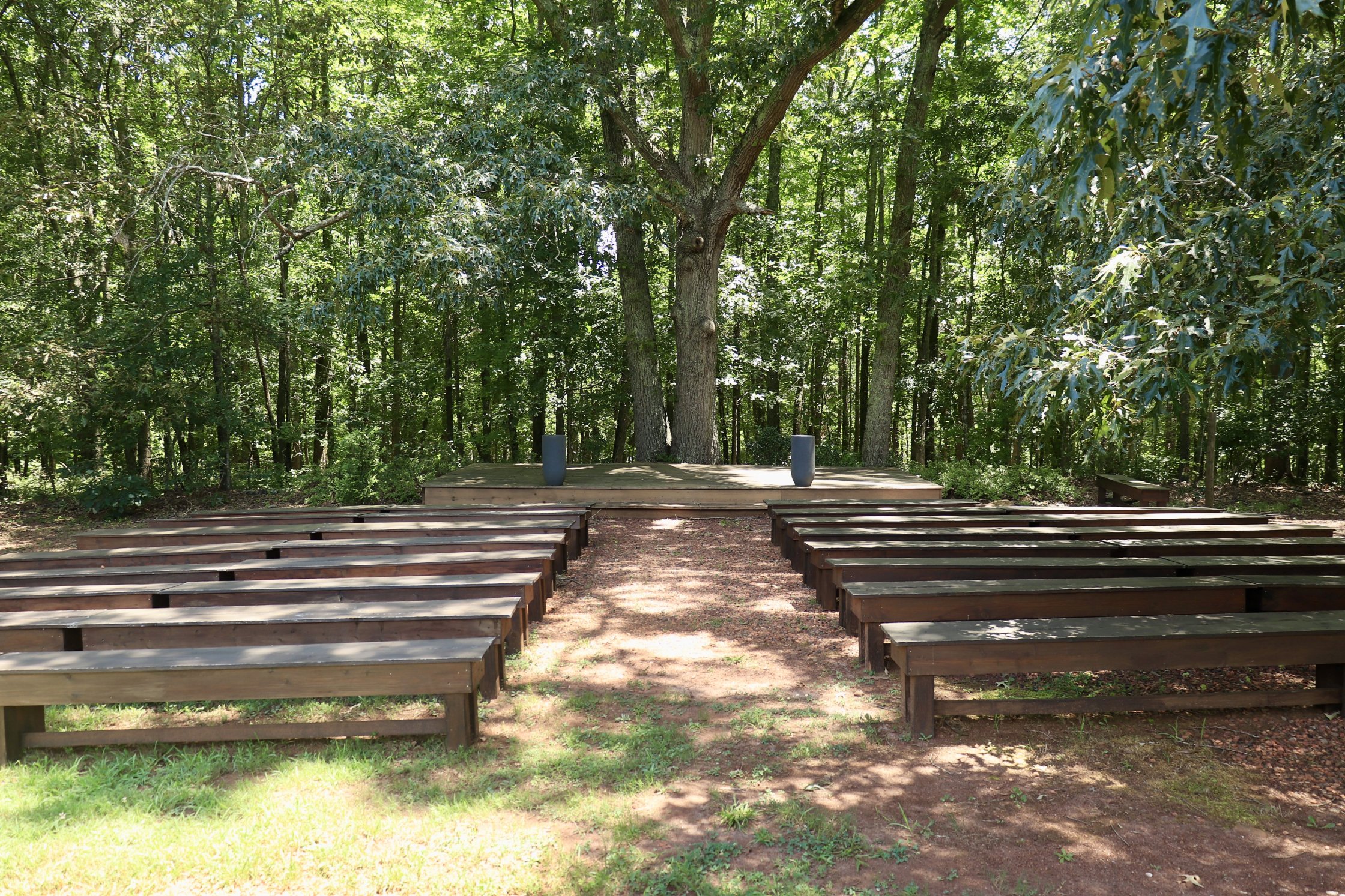 One of two ceremony locations our wonderful oak tree!
