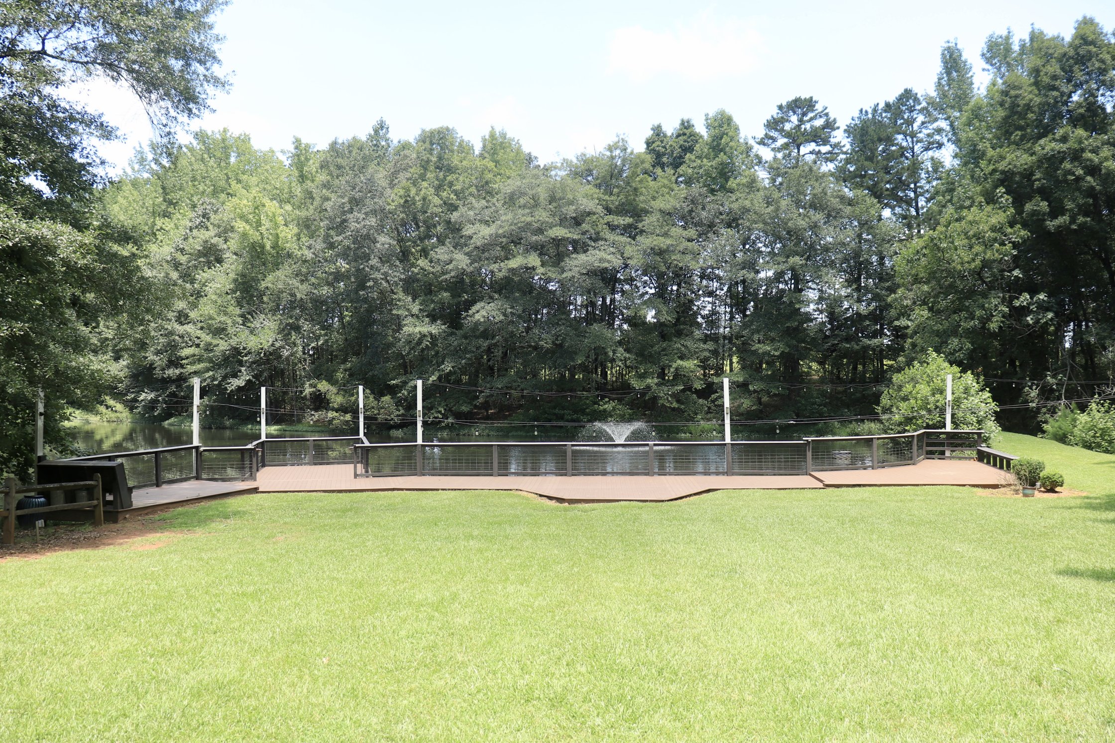 The other potential ceremony location, our serene pond!
