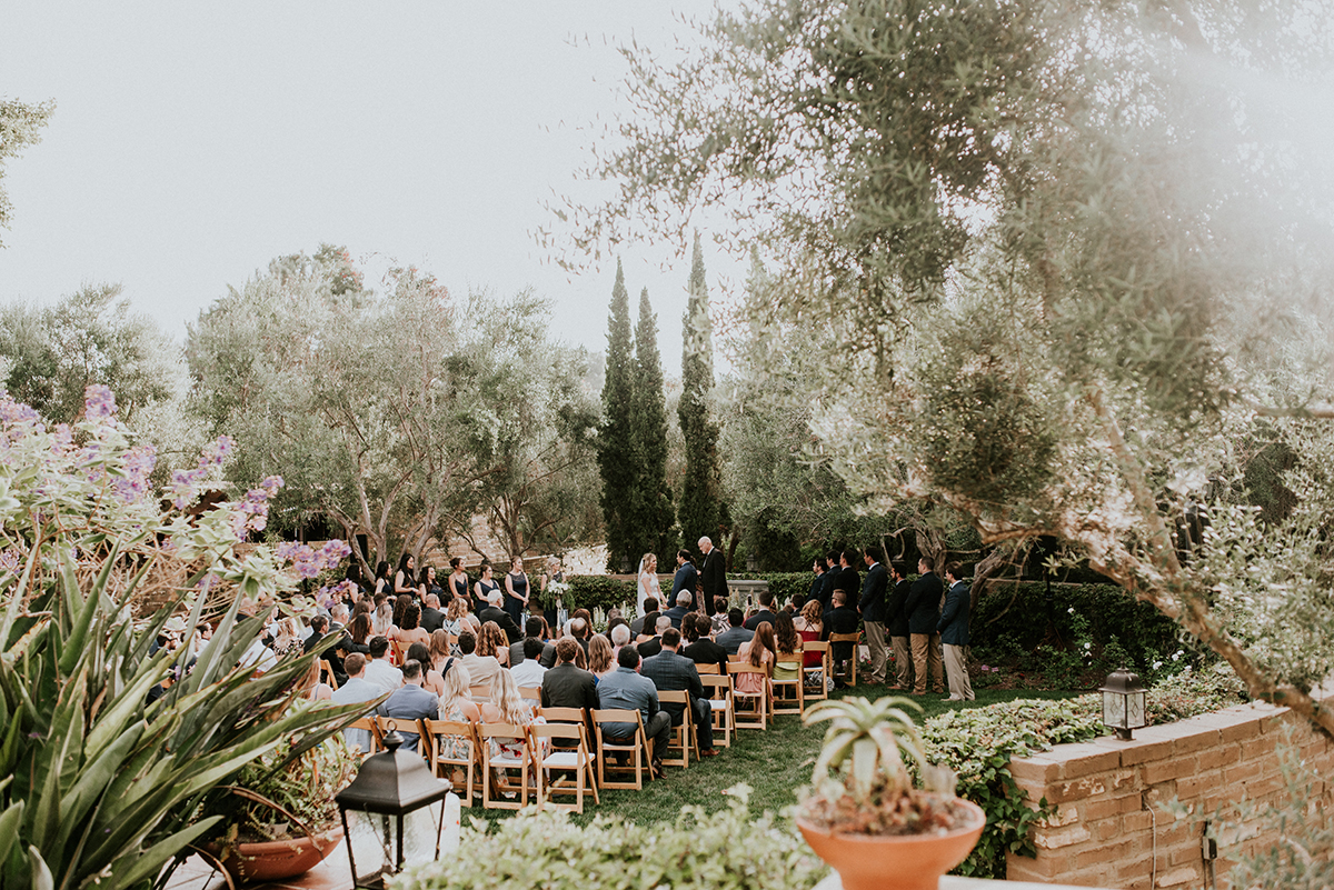 Wedding Ceremony on Olive Lawn