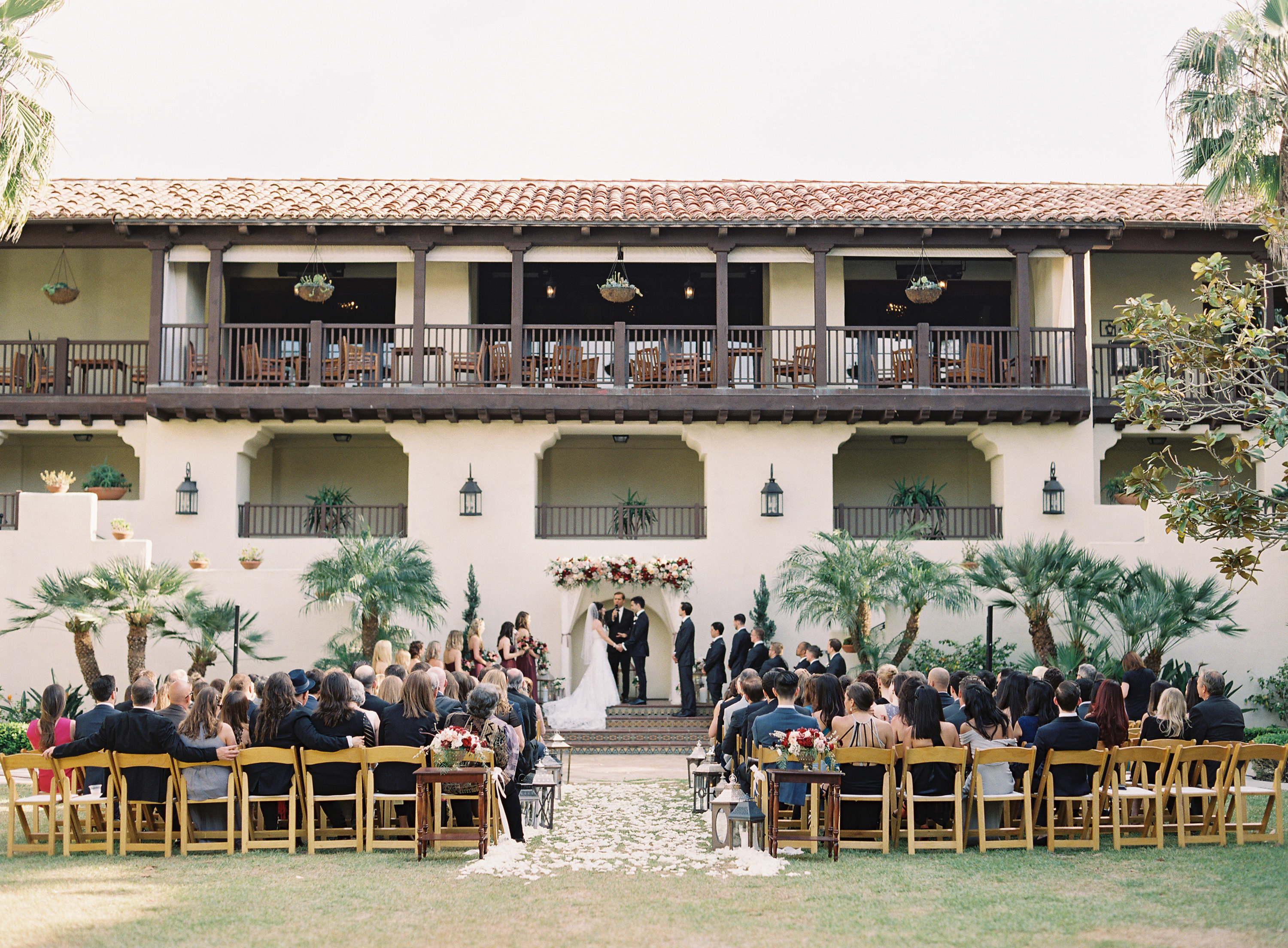 Wedding Ceremony in Garden Courtyard