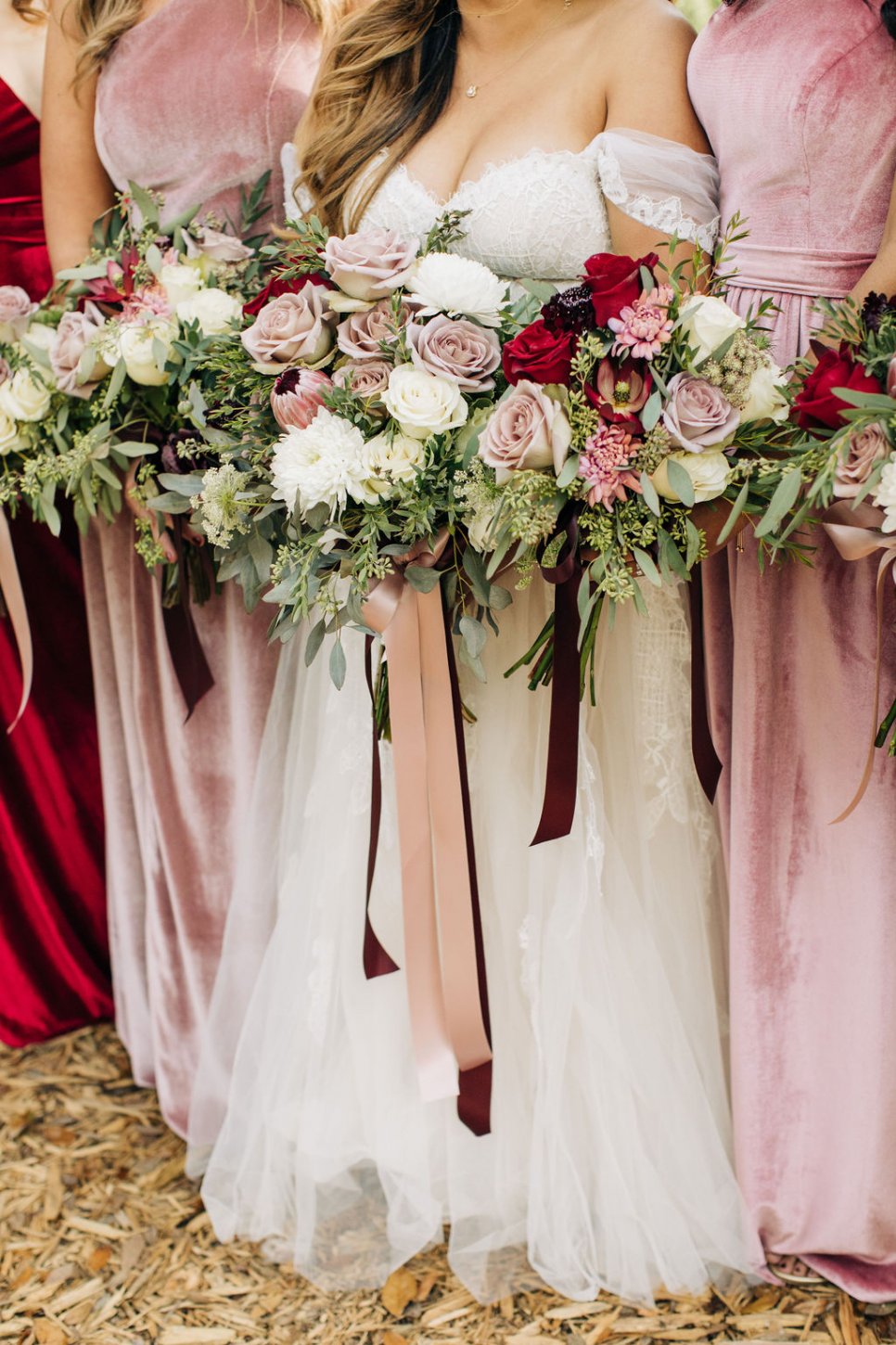 Wedding party bouquets