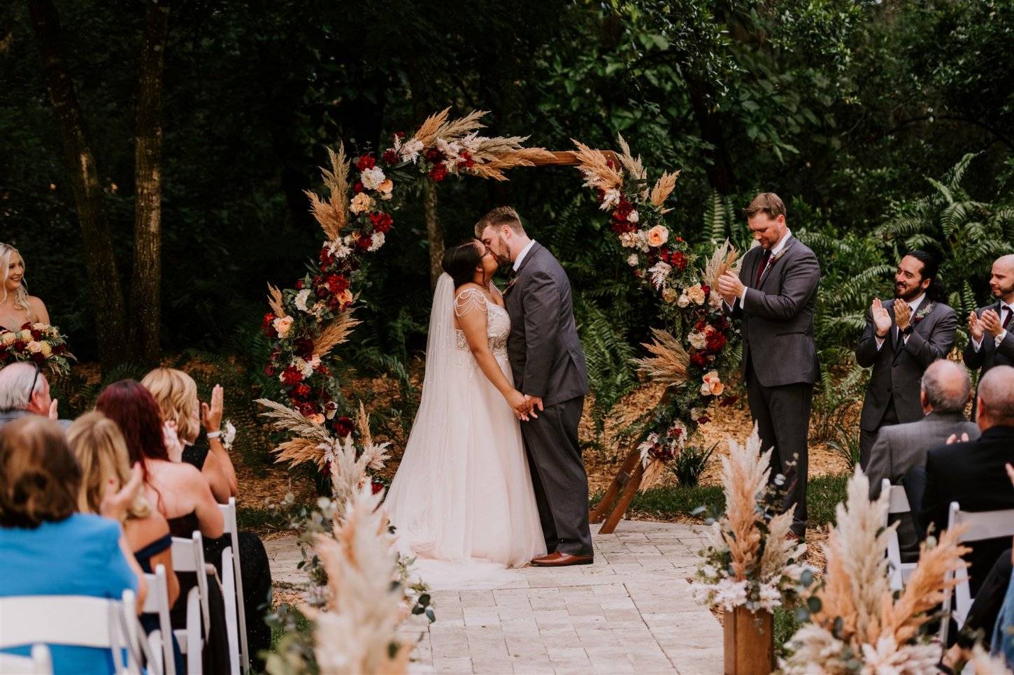 Intimate boho wedding ceremony